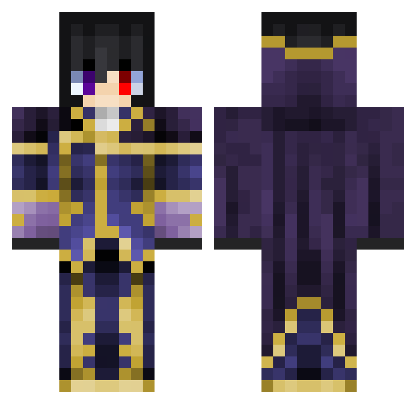 D4Janitor4 Minecraft skin, front and back view