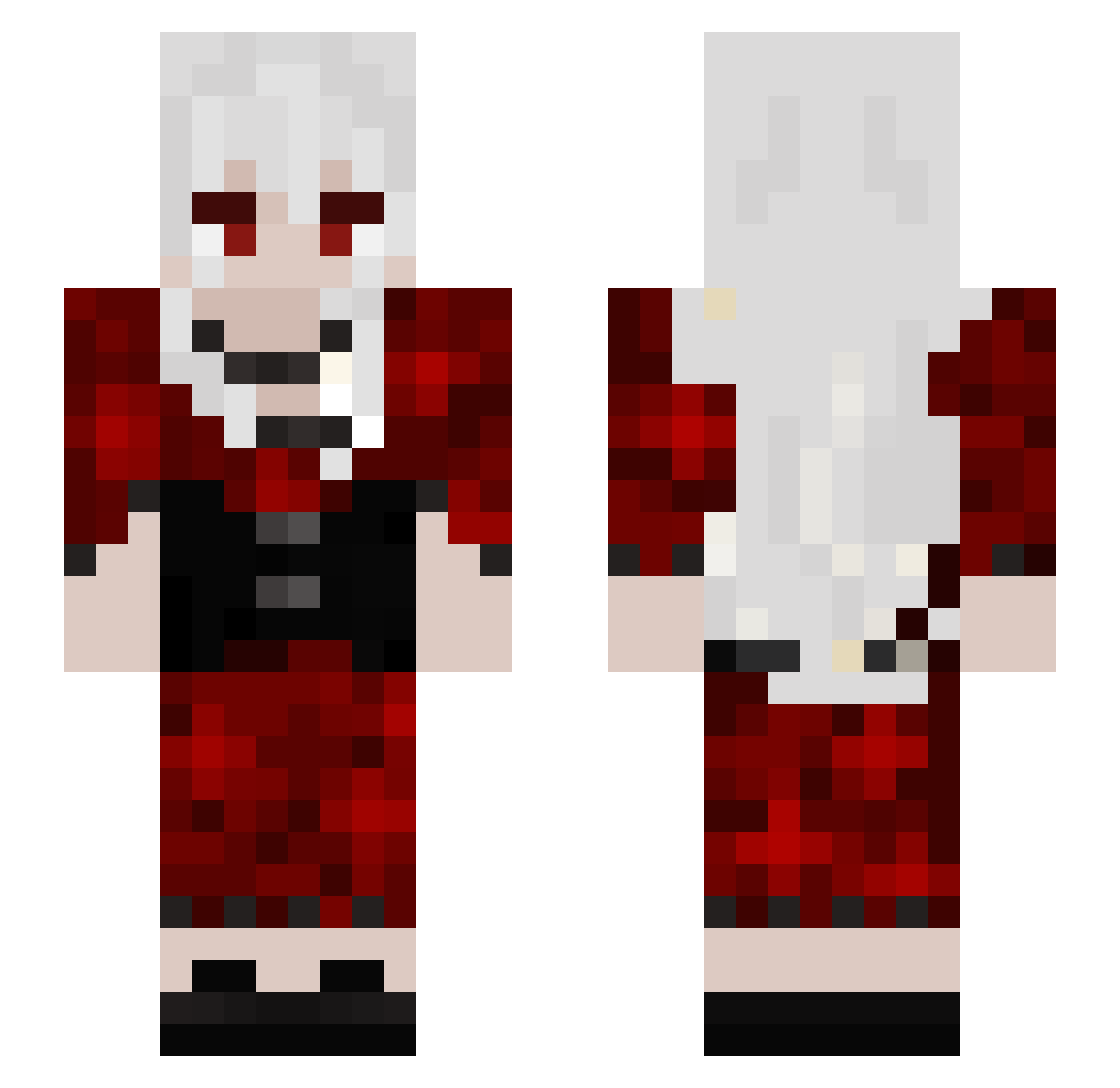 CanaryProject Minecraft skin, front and back view