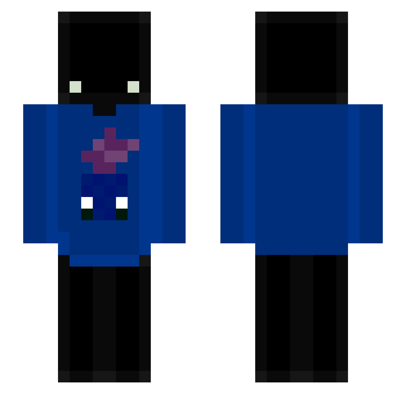 yurG0D Minecraft skin, front and back view