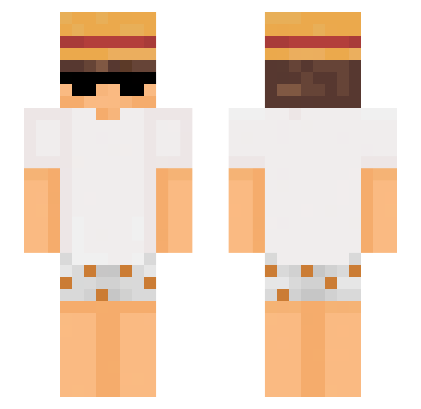 dqsv Minecraft skin, front and back view
