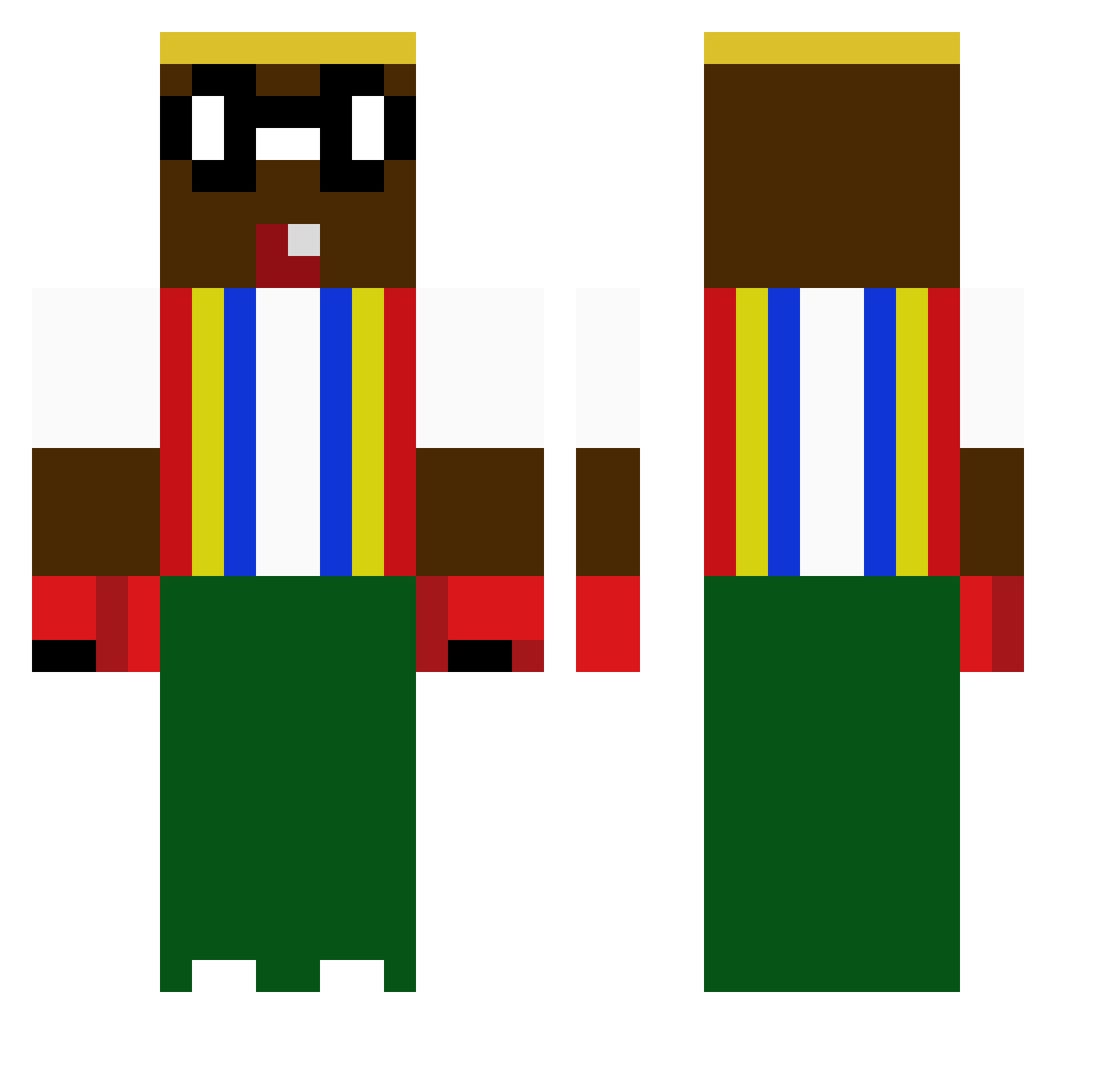 beetlerS Minecraft skin, front and back view
