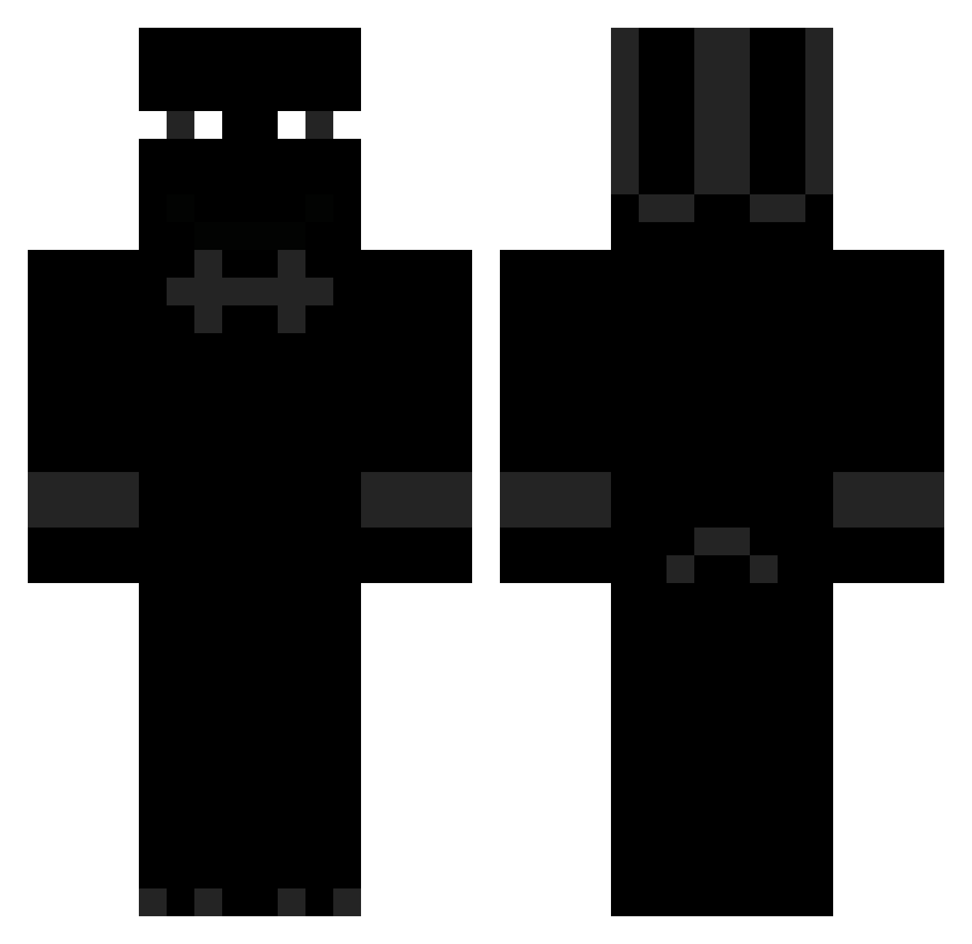 Foxgooodfoxy Minecraft skin, front and back view