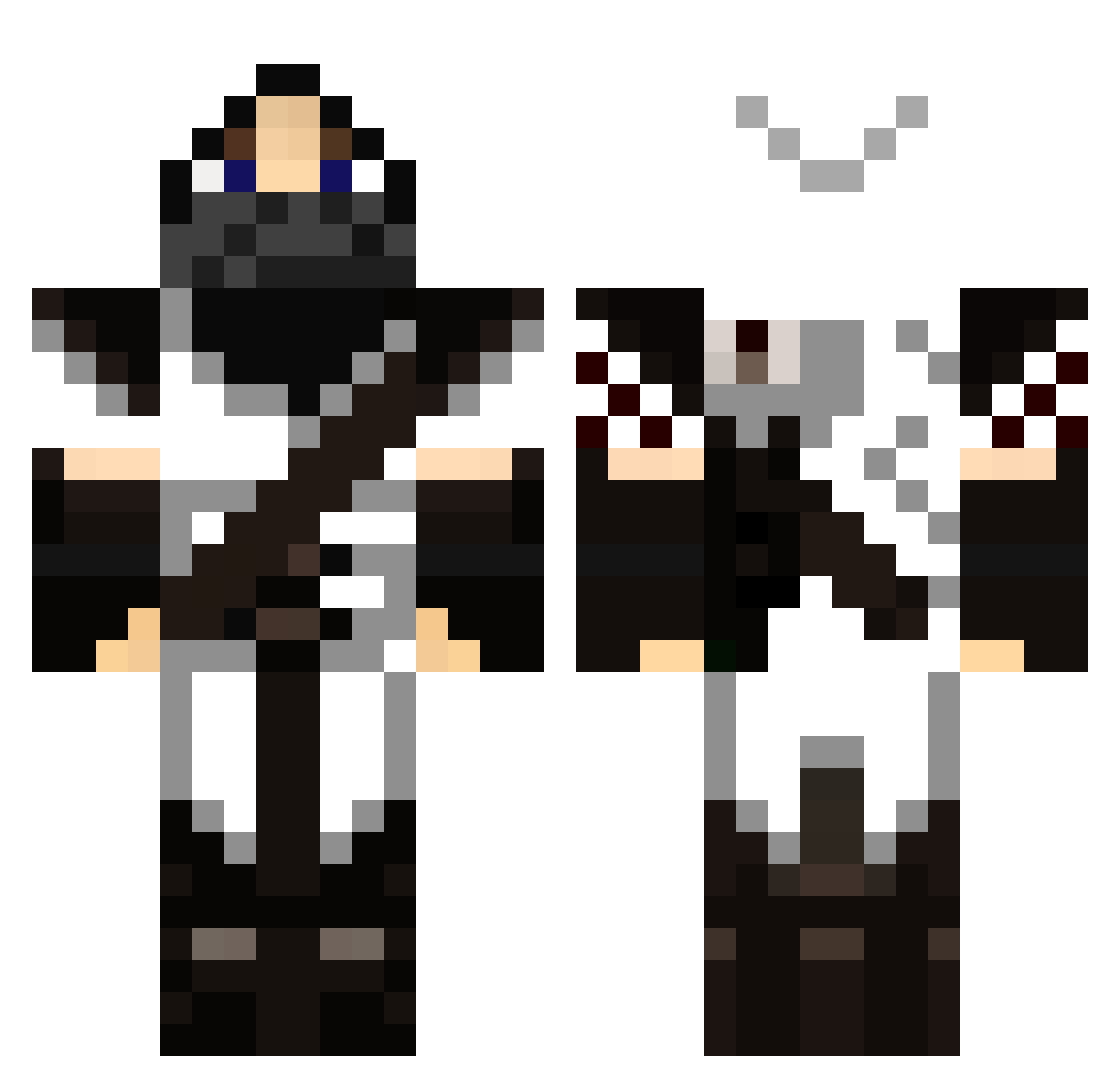 StronkRoad Minecraft skin, front and back view
