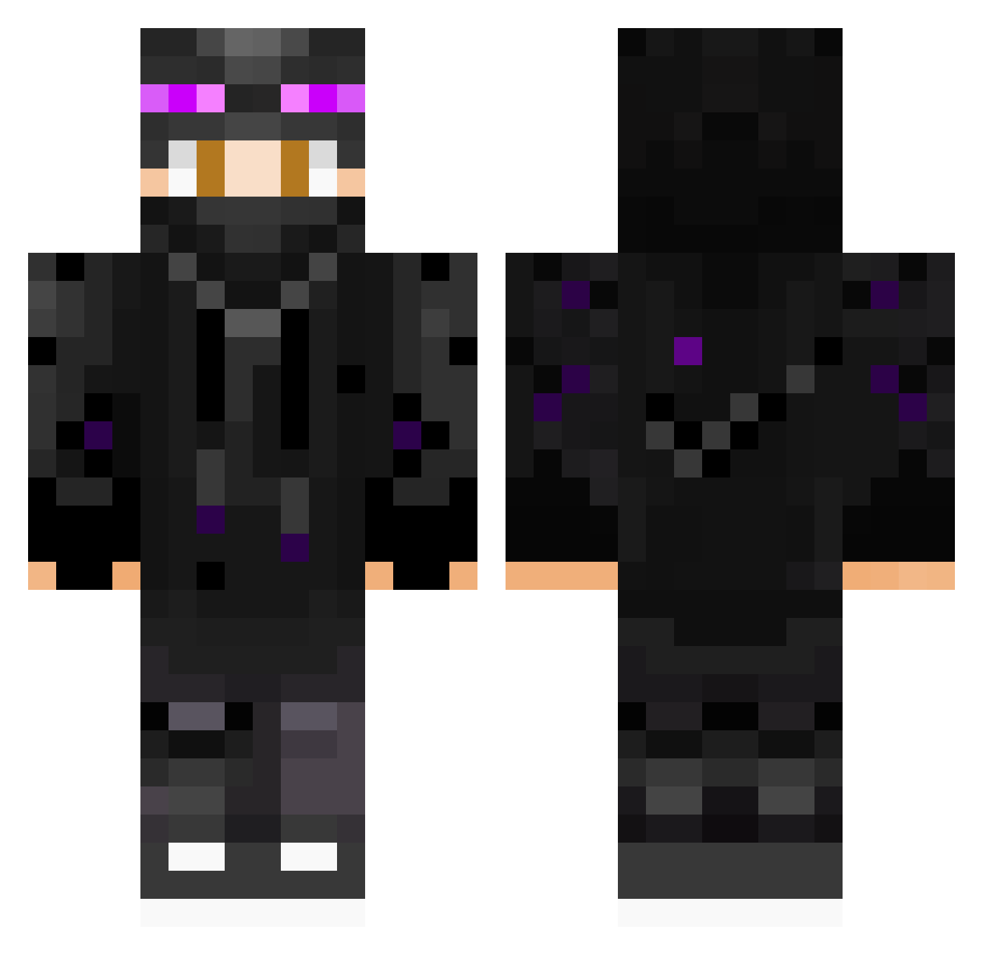 ReeperCreeper Minecraft skin, front and back view