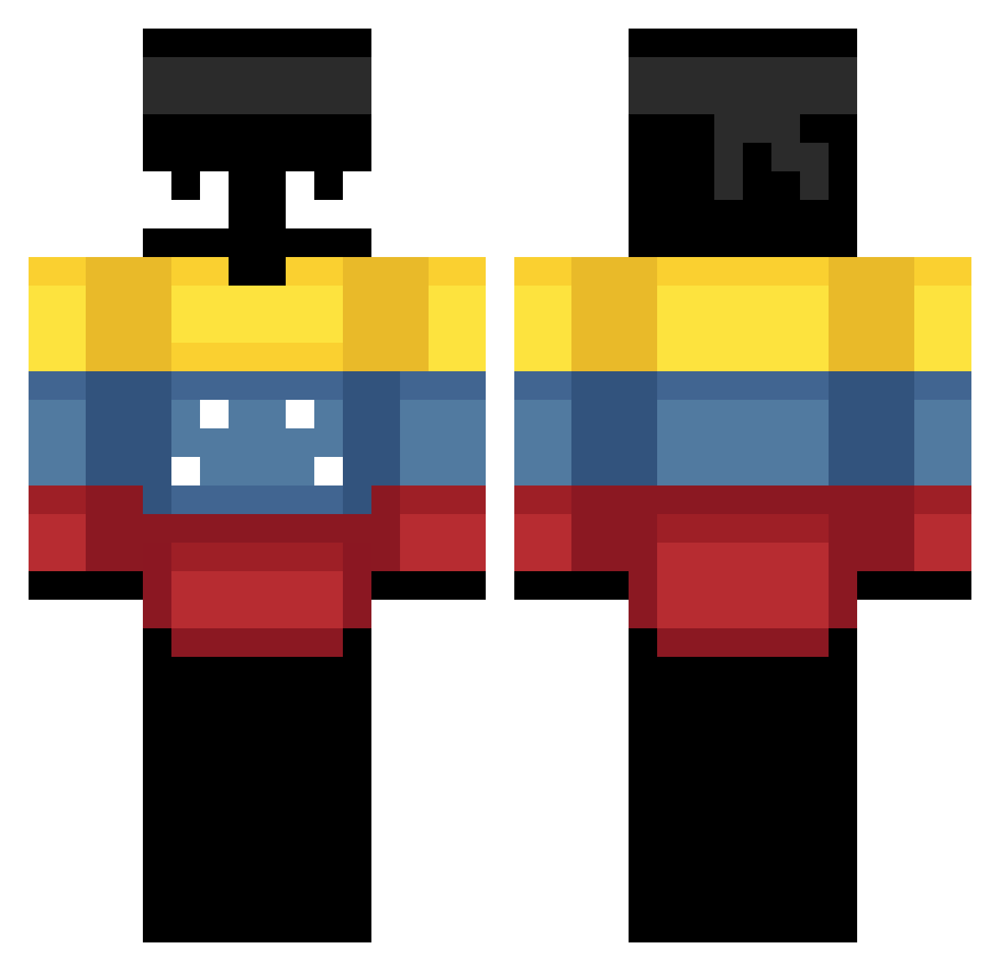 DonkeyKongG0D Minecraft skin, front and back view