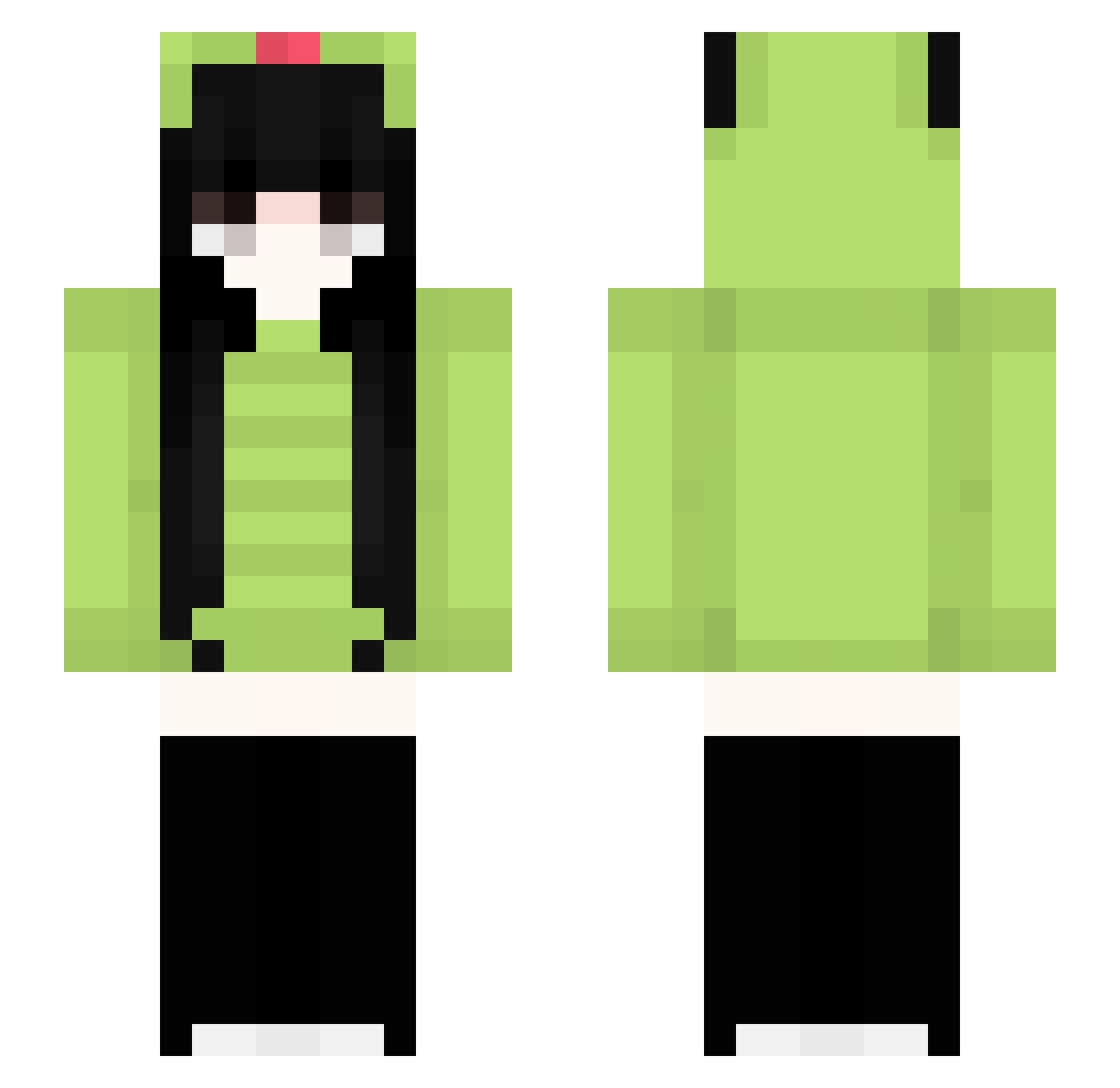 sleepy_ry0 Minecraft skin, front and back view