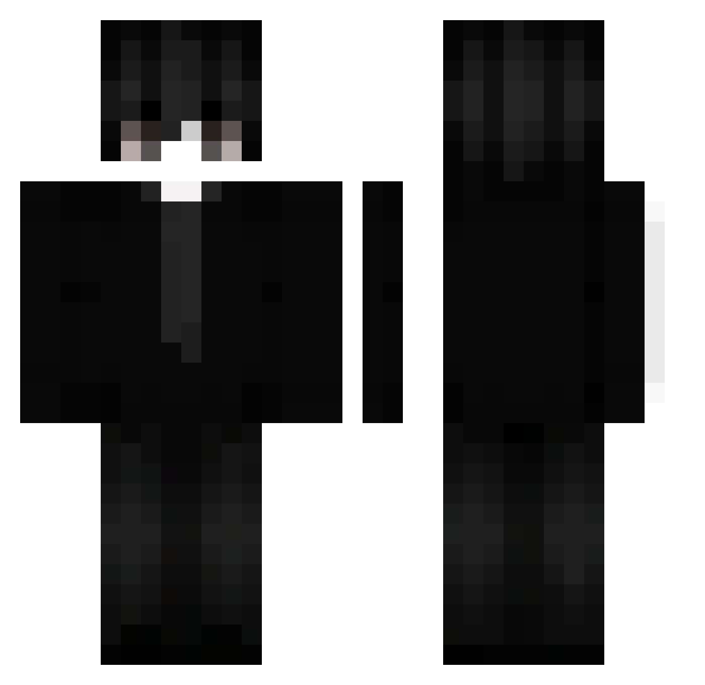 vuitonNnN Minecraft skin, front and back view