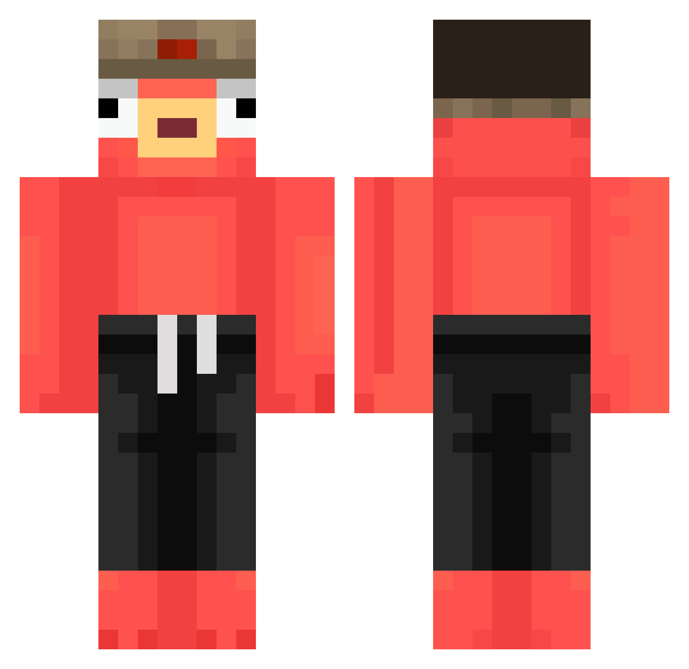 taksa111 Minecraft skin, front and back view