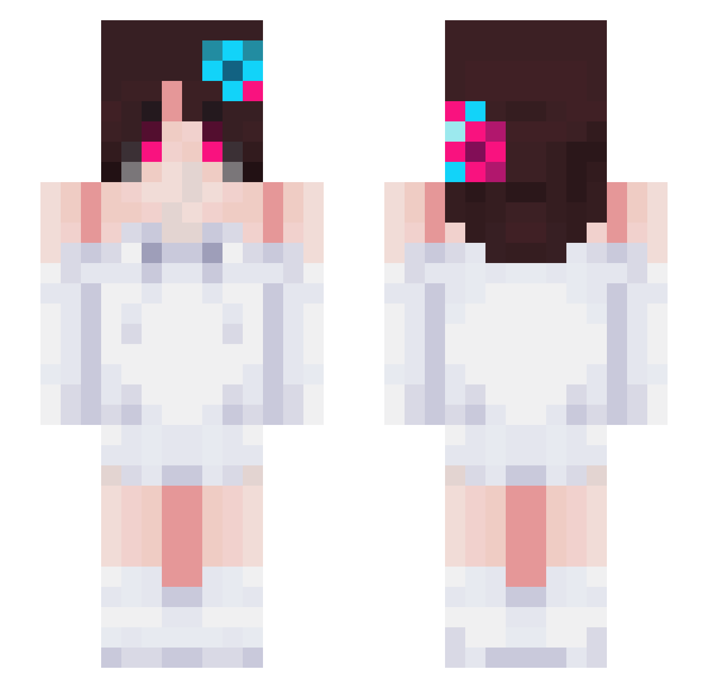 solaralastor Minecraft skin, front and back view