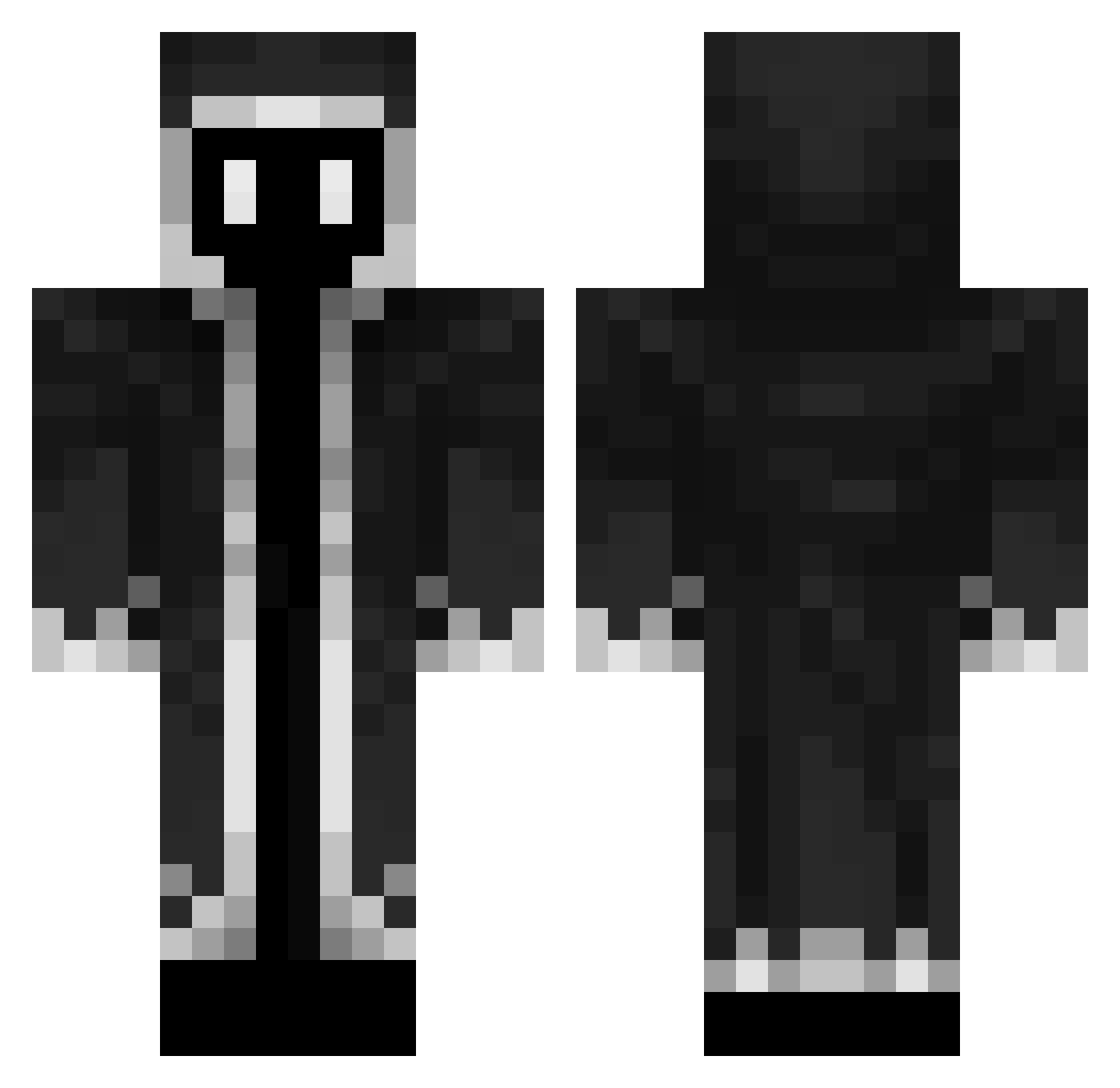 Headshot___ Minecraft skin, front and back view