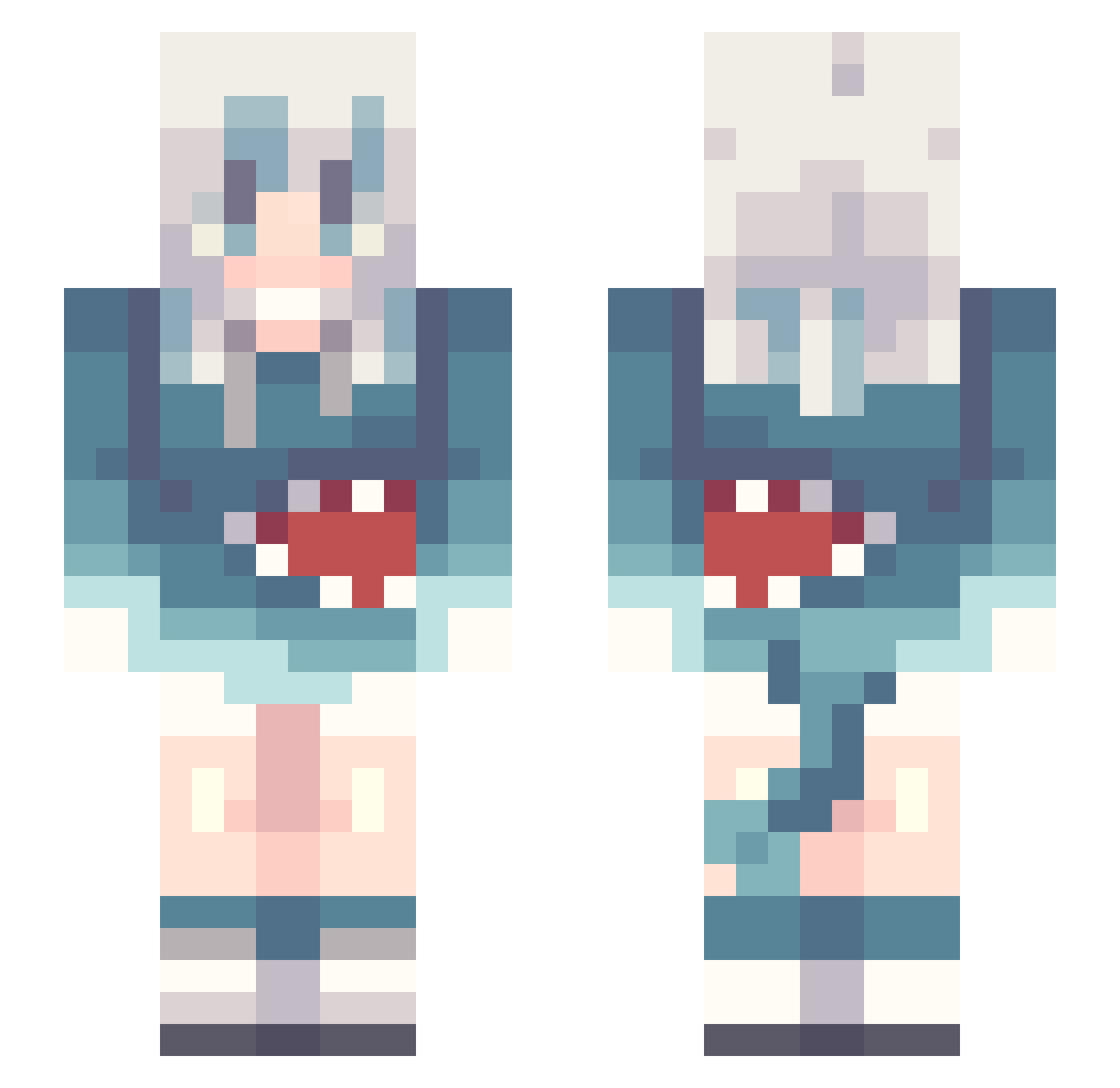yikuan88 Minecraft skin, front and back view