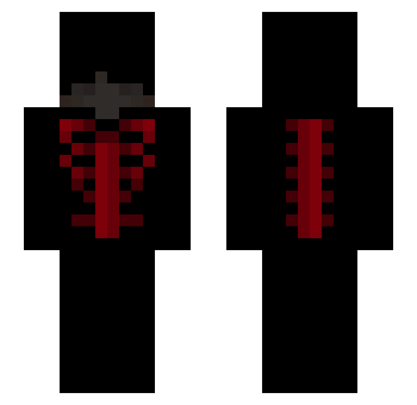 FireofPhoenixx Minecraft skin, front and back view