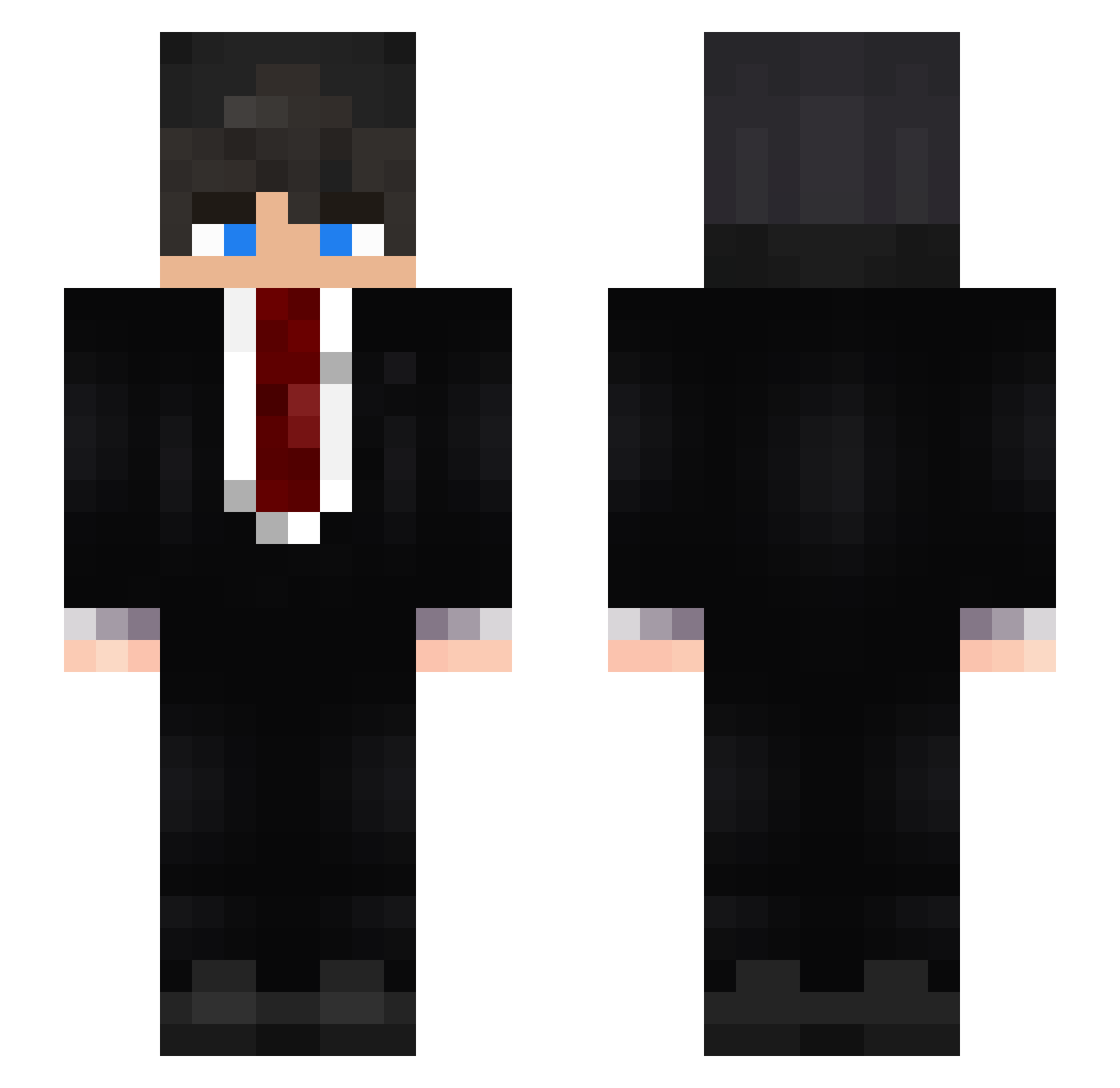 slymezn Minecraft skin, front and back view