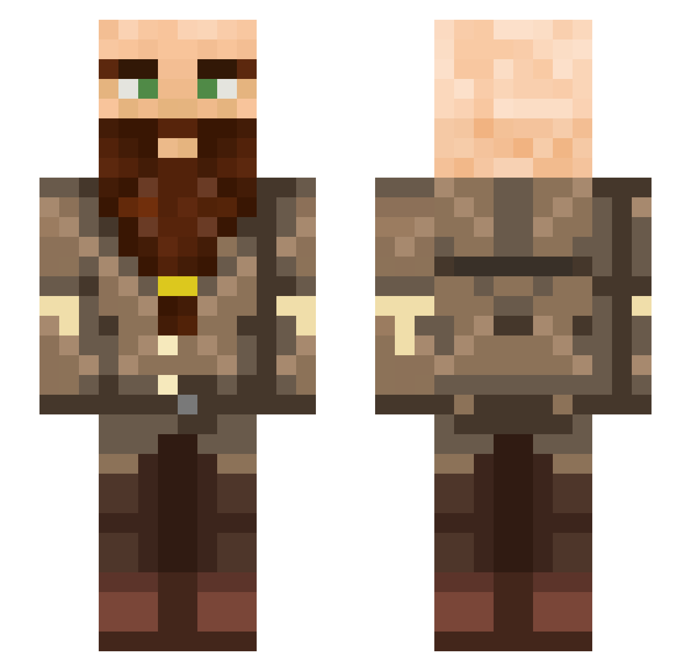 Redwings71 Minecraft skin, front and back view