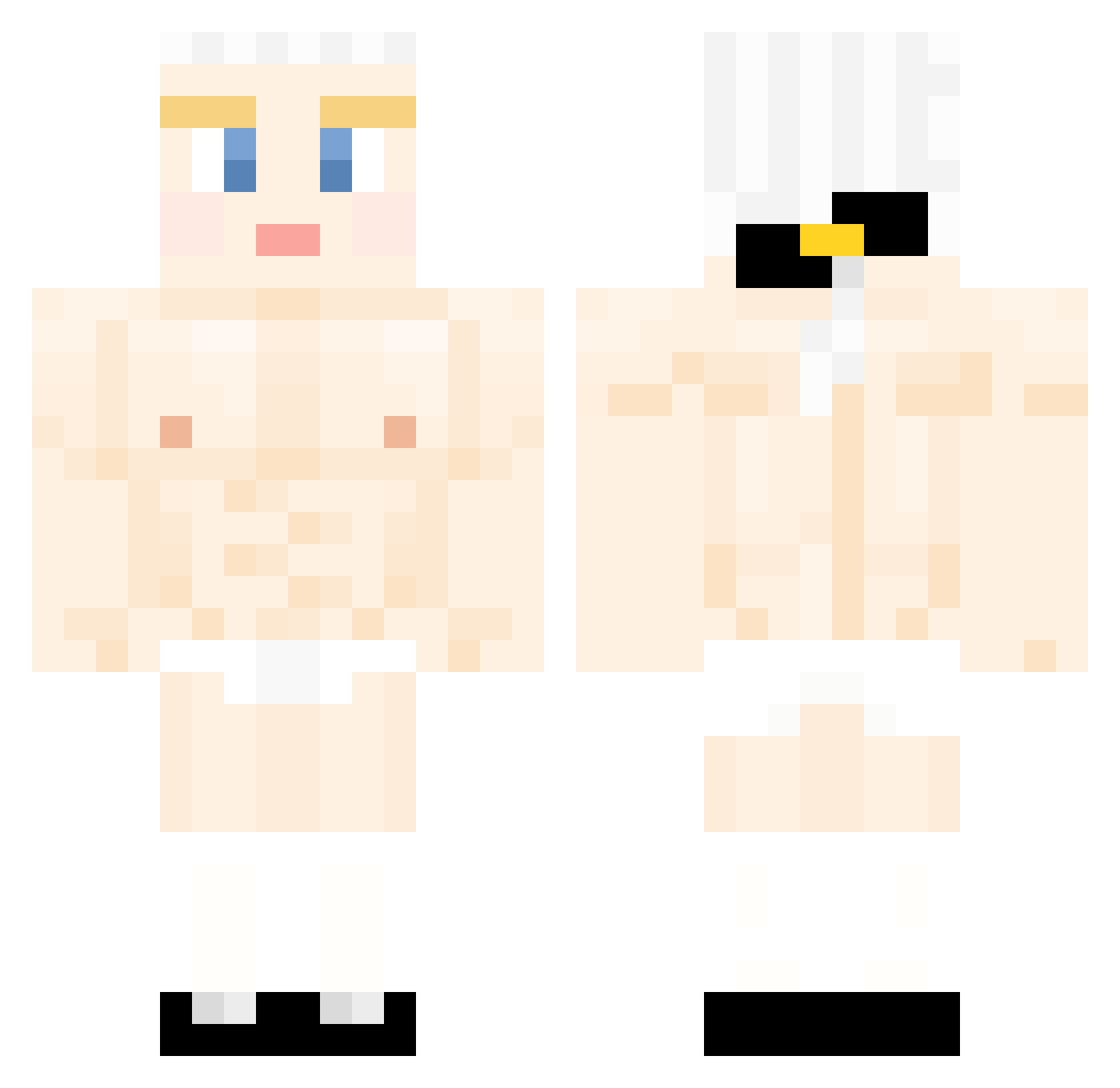 AshinaKhagan Minecraft skin, front and back view