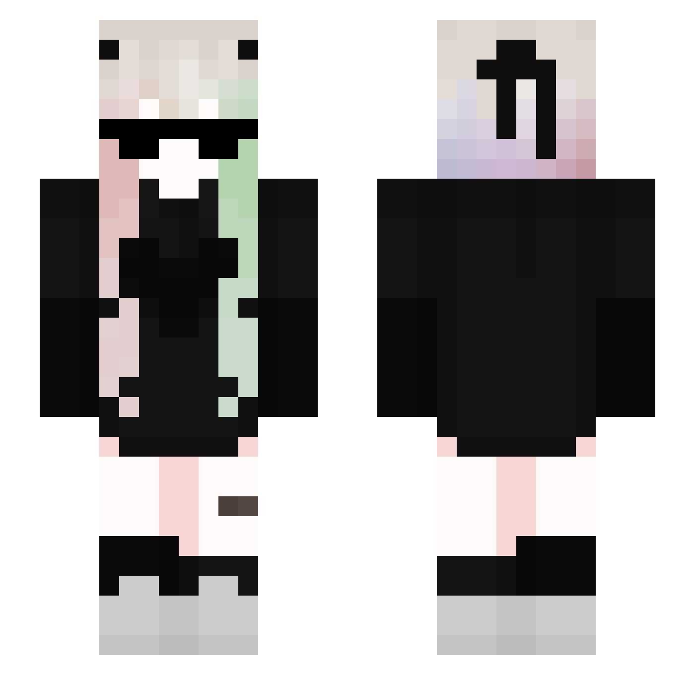 Tayple_1 Minecraft skin, front and back view