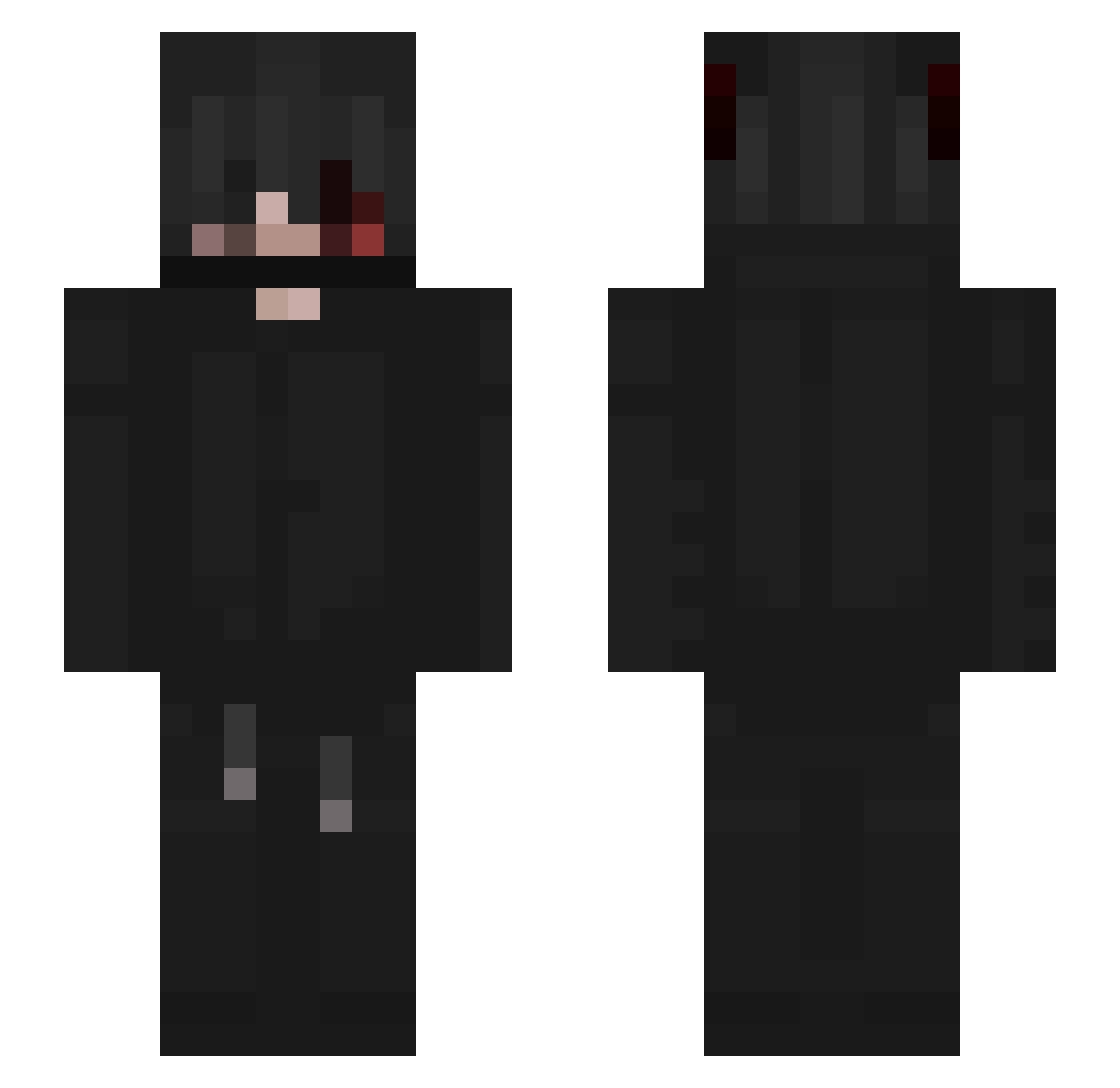 RappiHD Minecraft skin, front and back view