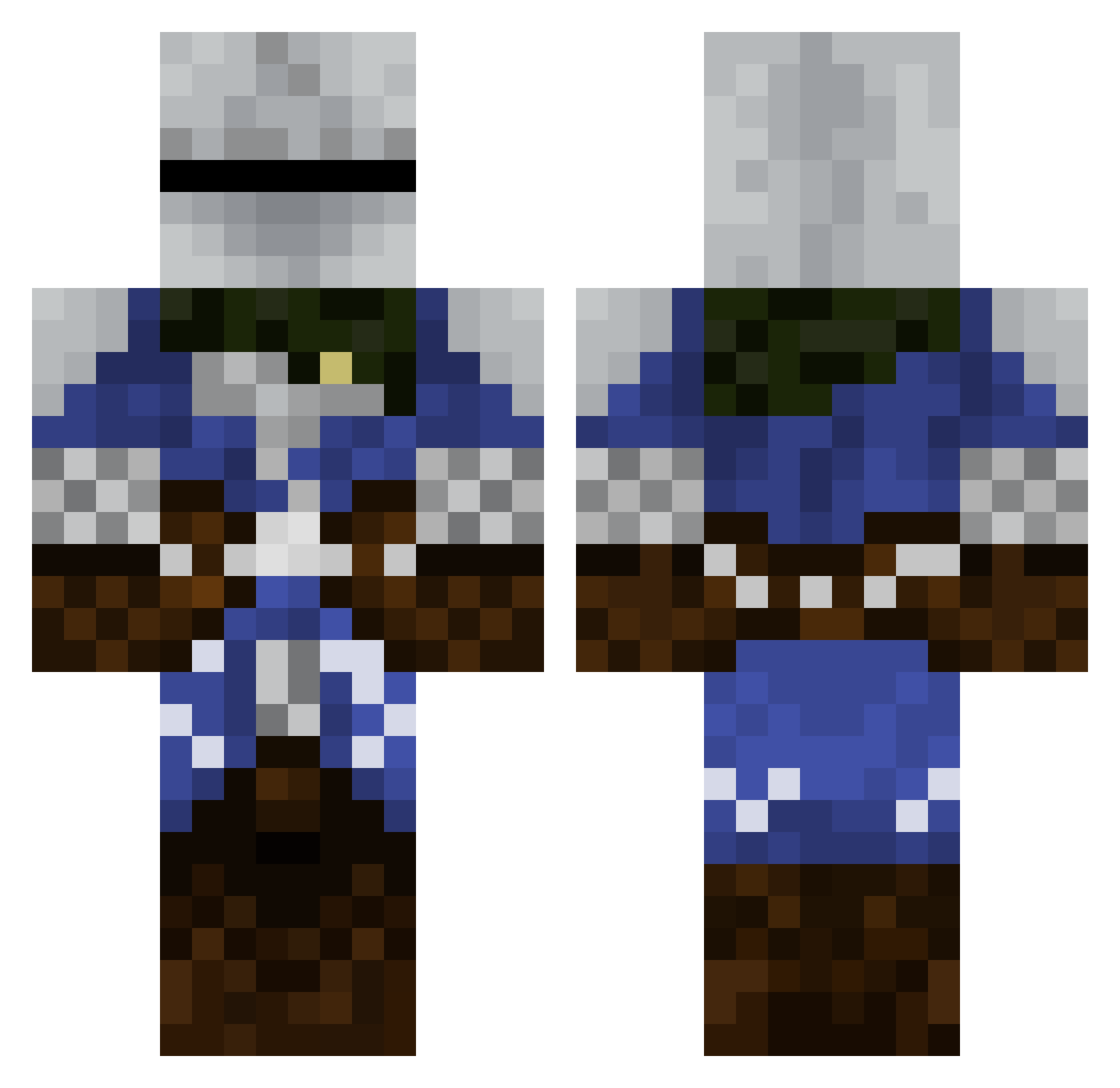 ramalhocas Minecraft skin, front and back view
