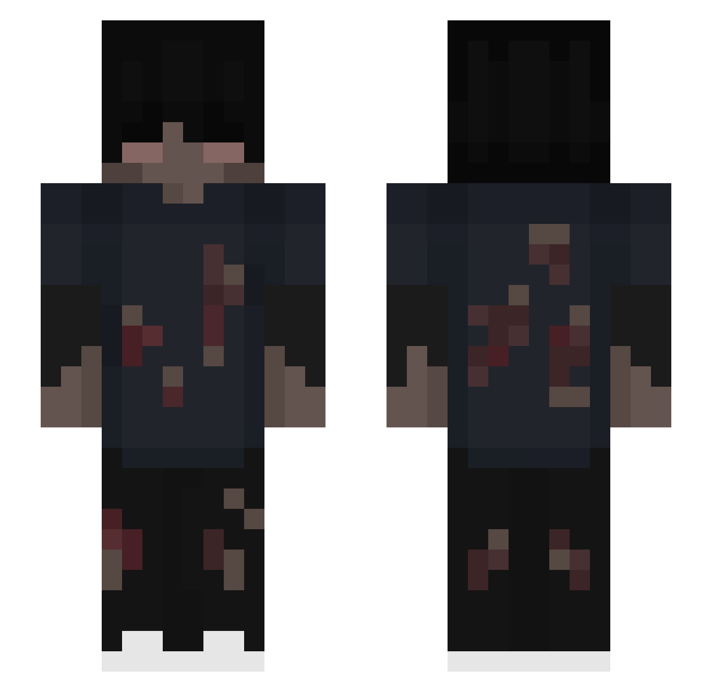 zKevw Minecraft skin, front and back view