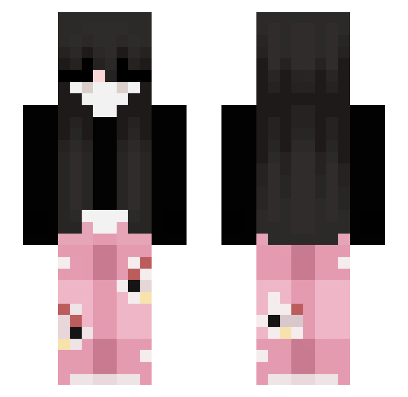 HoNguSiDanDon Minecraft skin, front and back view