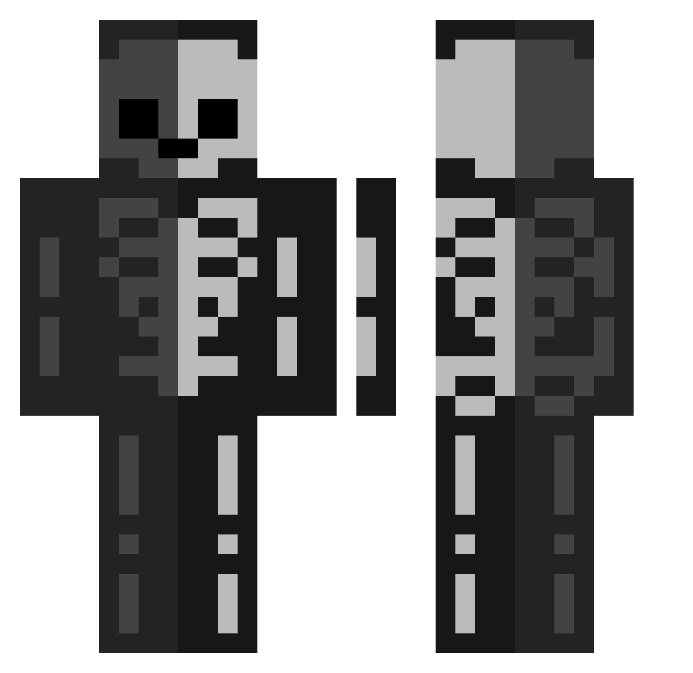 JacketRectangle Minecraft skin, front and back view