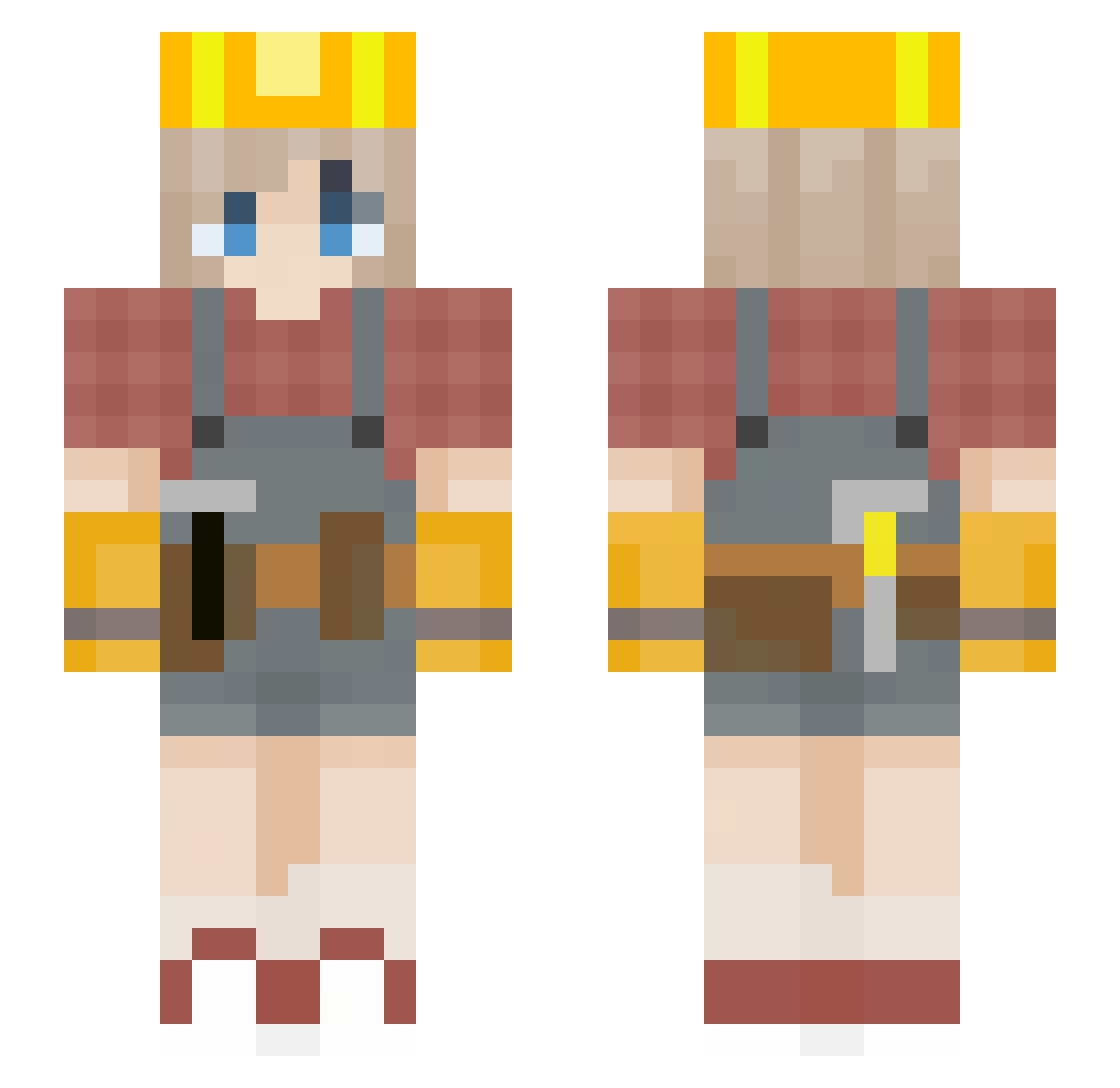 kawaii327198 Minecraft skin, front and back view