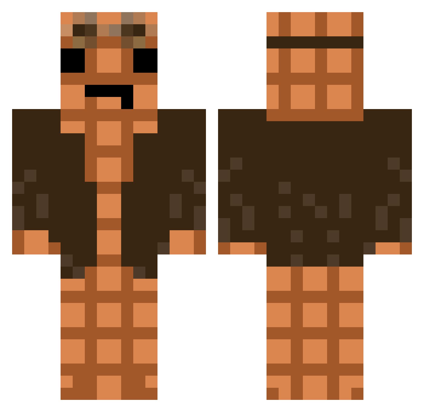 namik211 Minecraft skin, front and back view