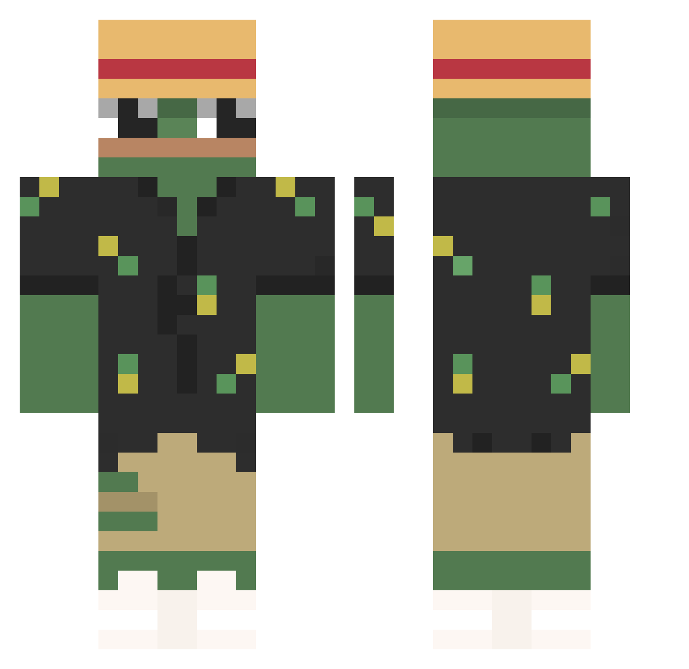 RanaRene323 Minecraft skin, front and back view