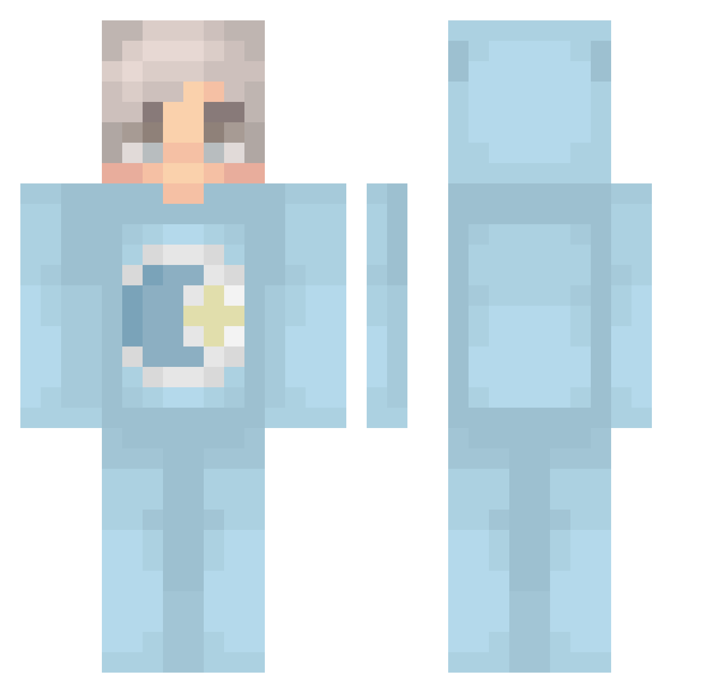sirvinniei Minecraft skin, front and back view