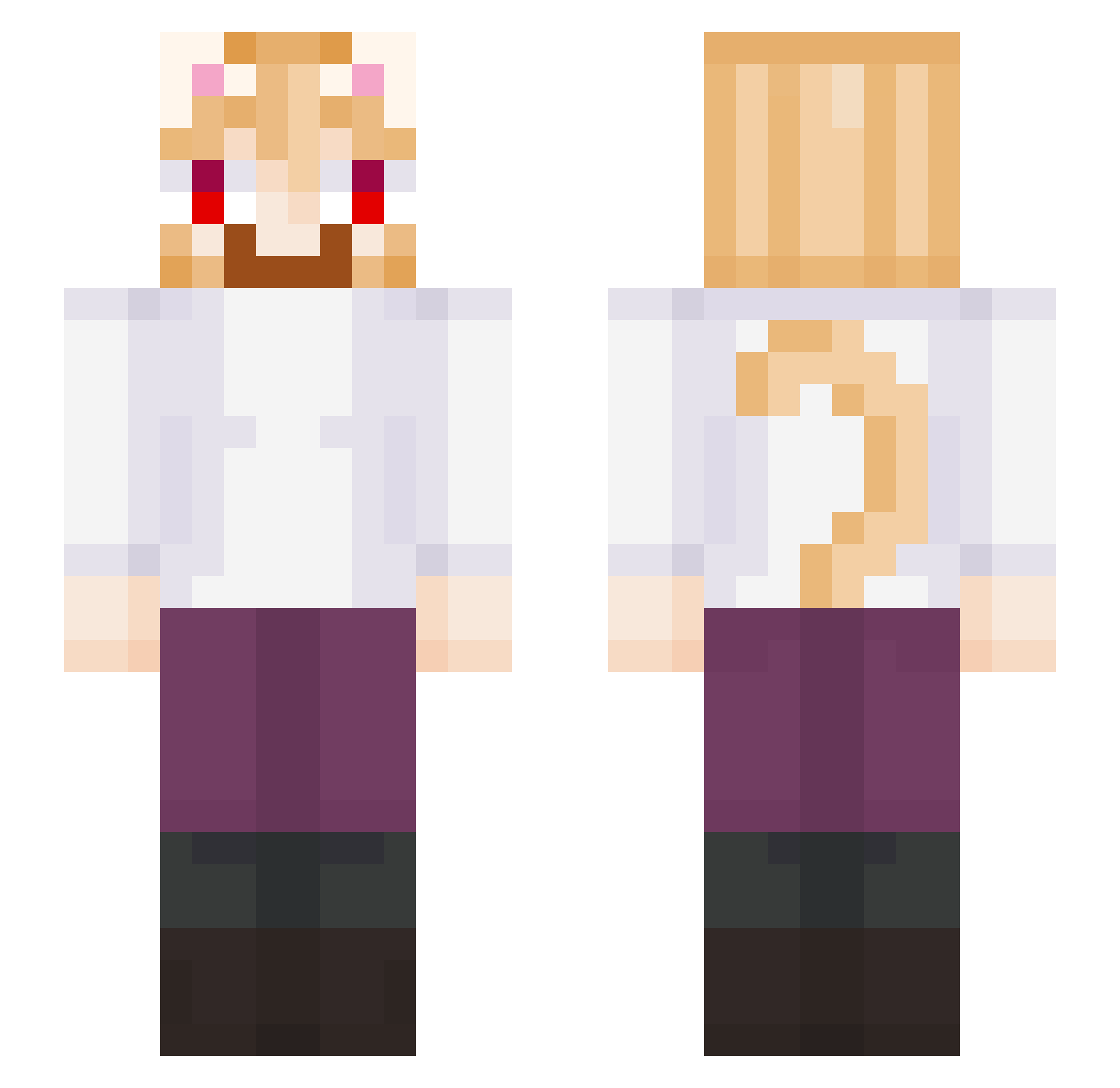 RingChaser883 Minecraft skin, front and back view