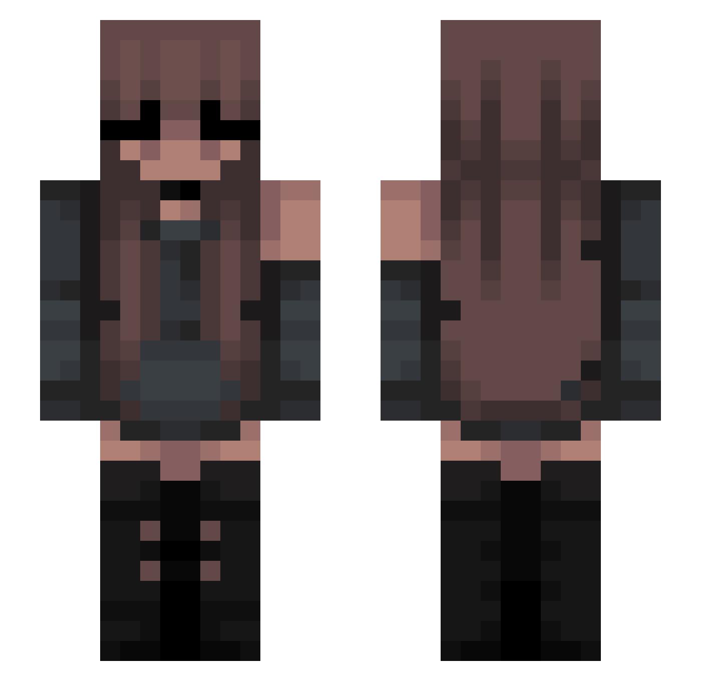 TRUEPROXY Minecraft skin, front and back view