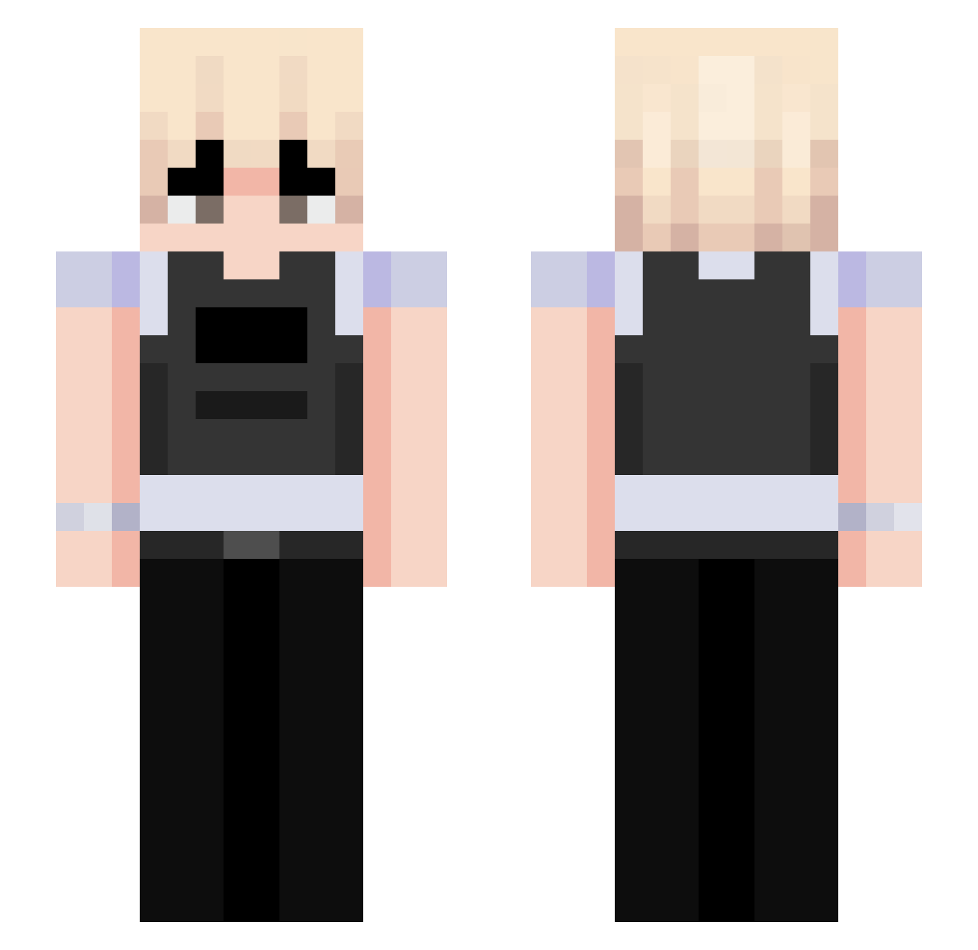 joulubuki Minecraft skin, front and back view