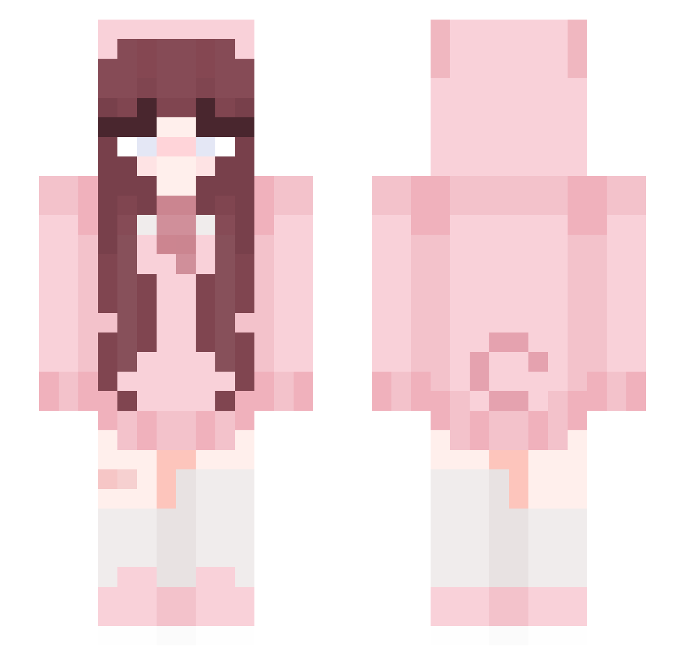 Wishfulness Minecraft skin, front and back view
