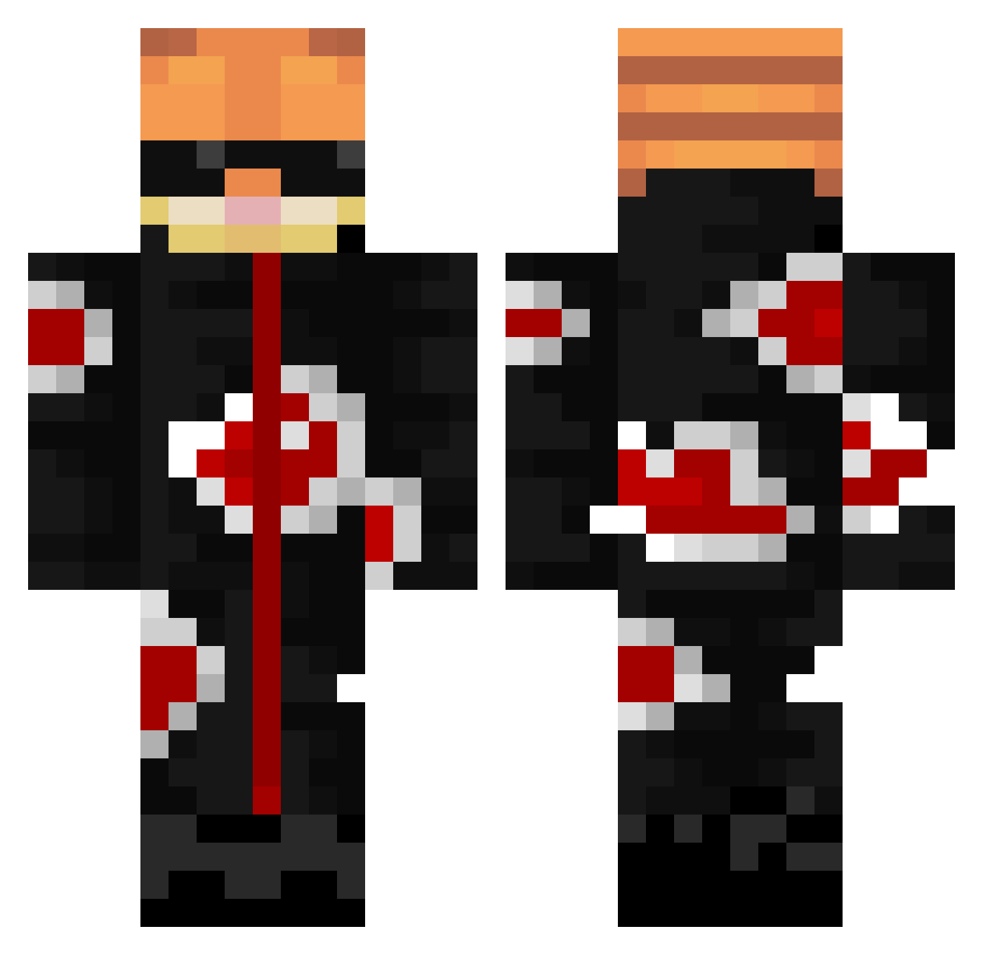 Samuelsito17 Minecraft skin, front and back view