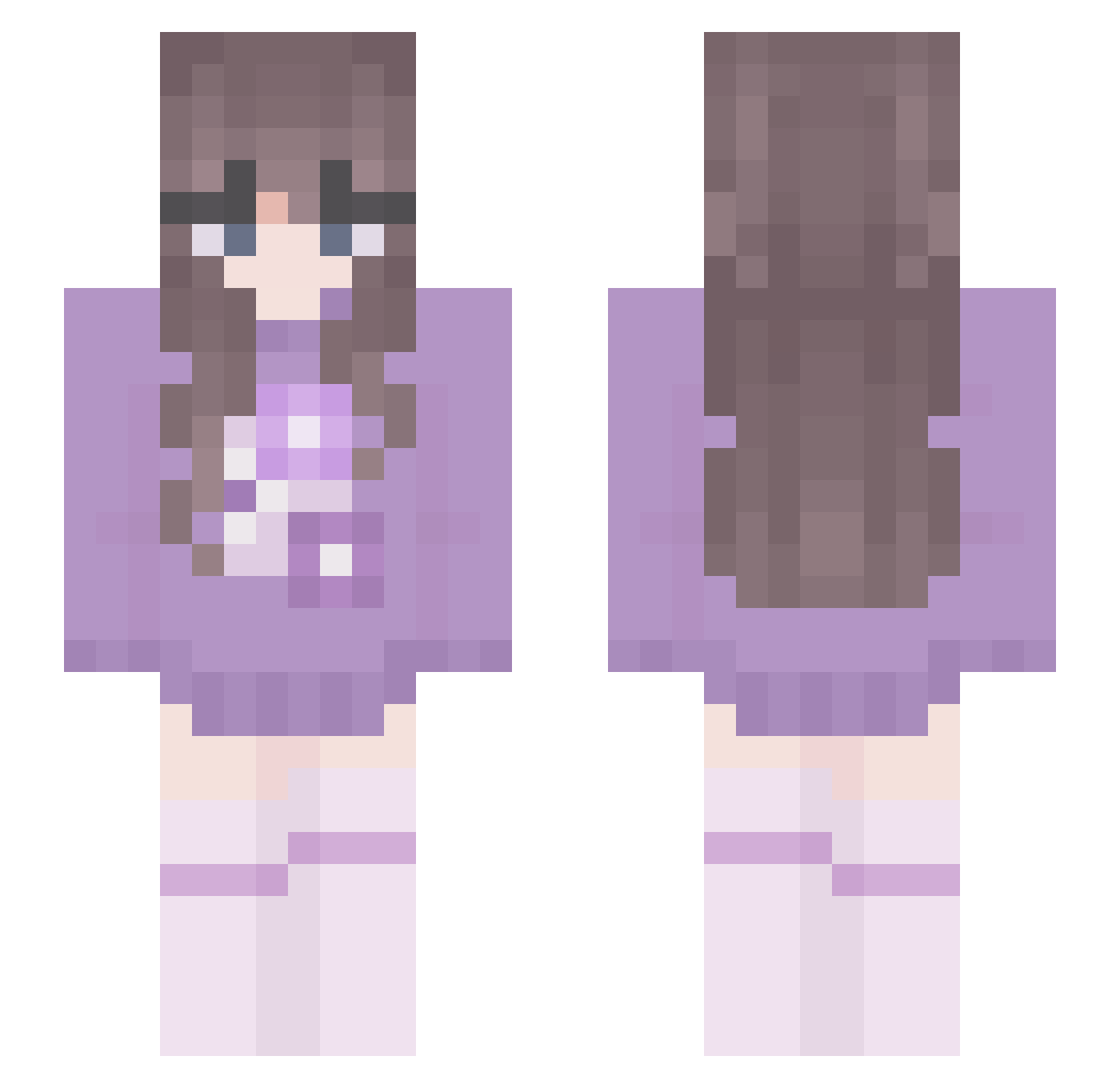xAgatkam Minecraft skin, front and back view