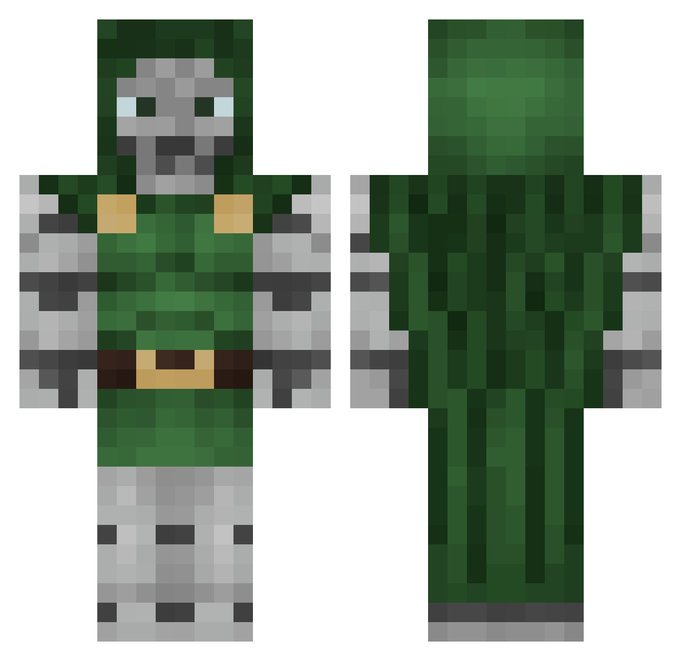 Psycho_Mantis7 Minecraft skin, front and back view
