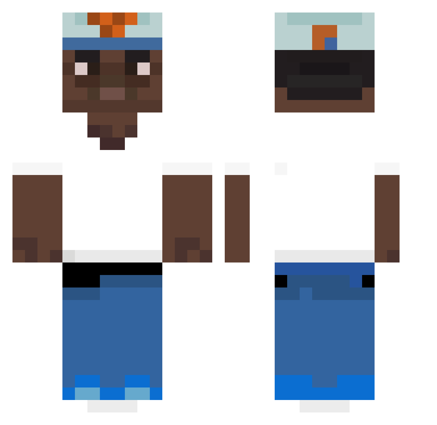 Somnicyc Minecraft skin, front and back view