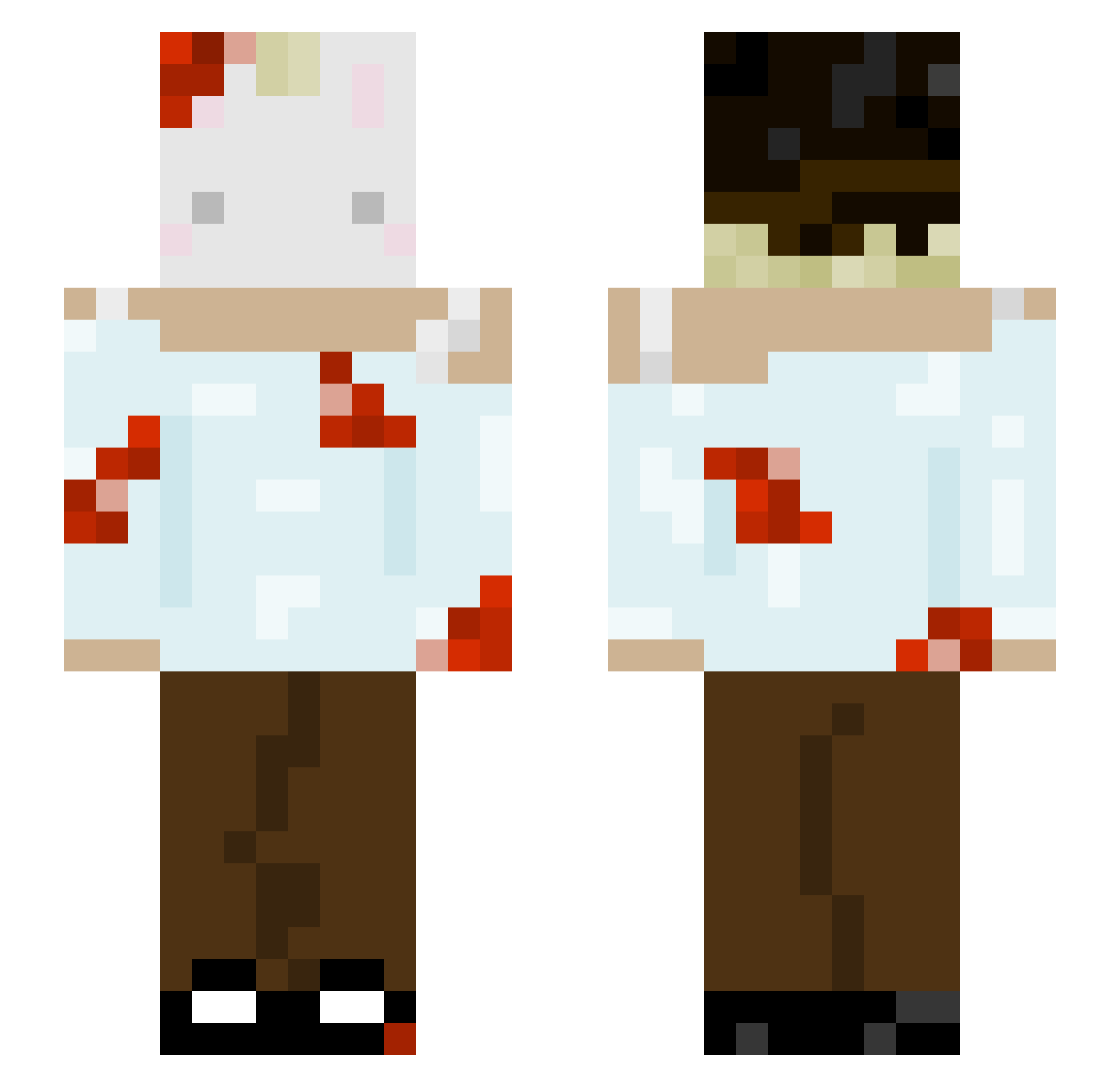 bnnnuy Minecraft skin, front and back view