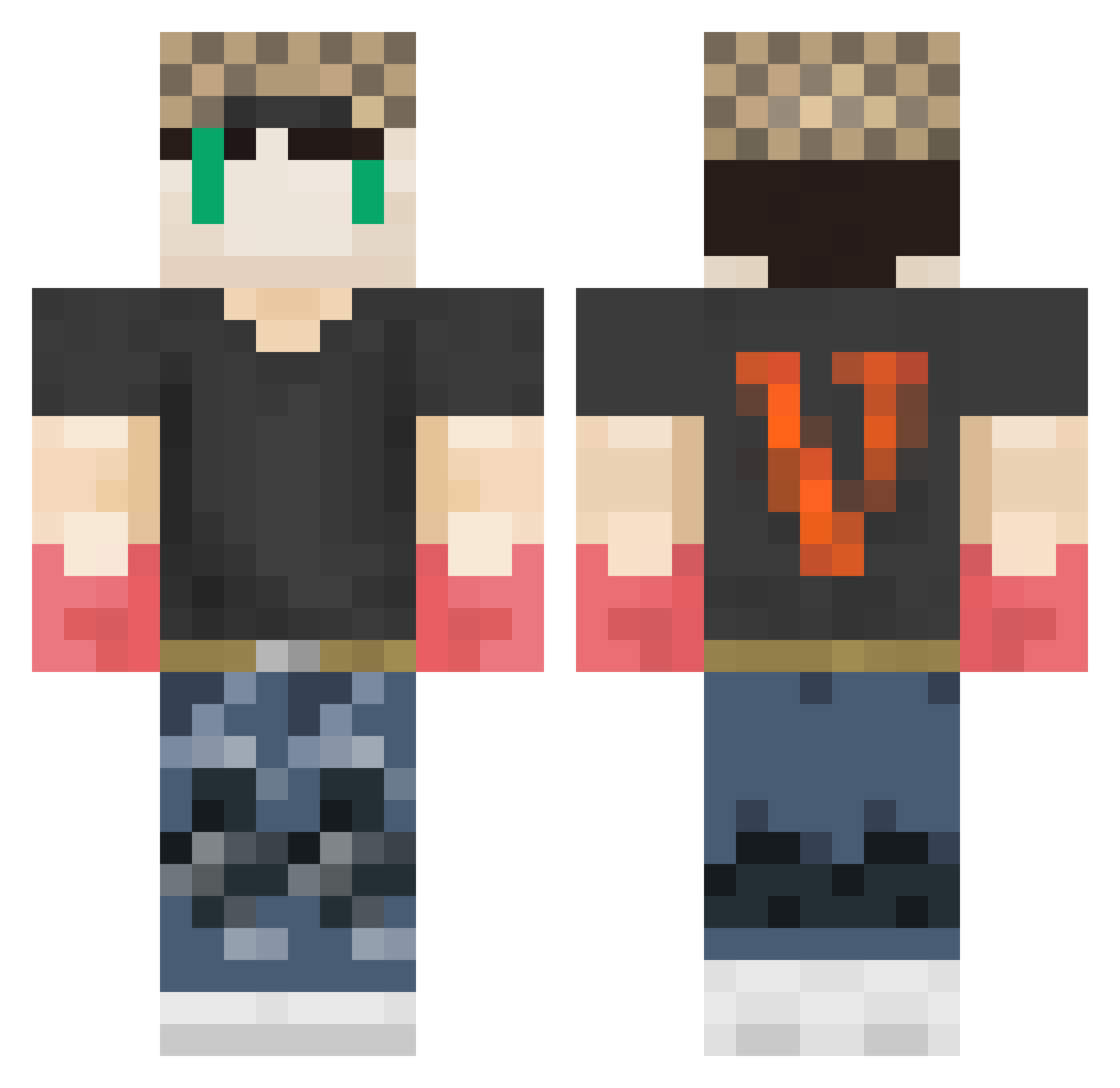 TNT_Freaky883 Minecraft skin, front and back view