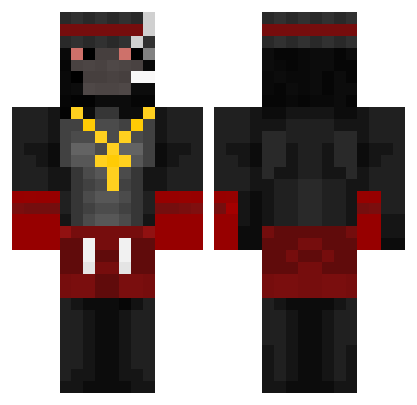 rqgt Minecraft skin, front and back view