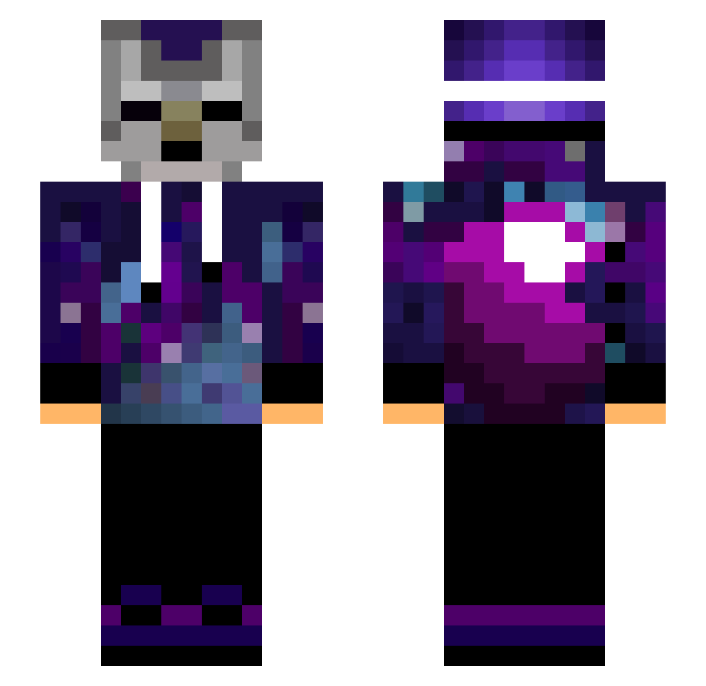 J3LLYM8N Minecraft skin, front and back view