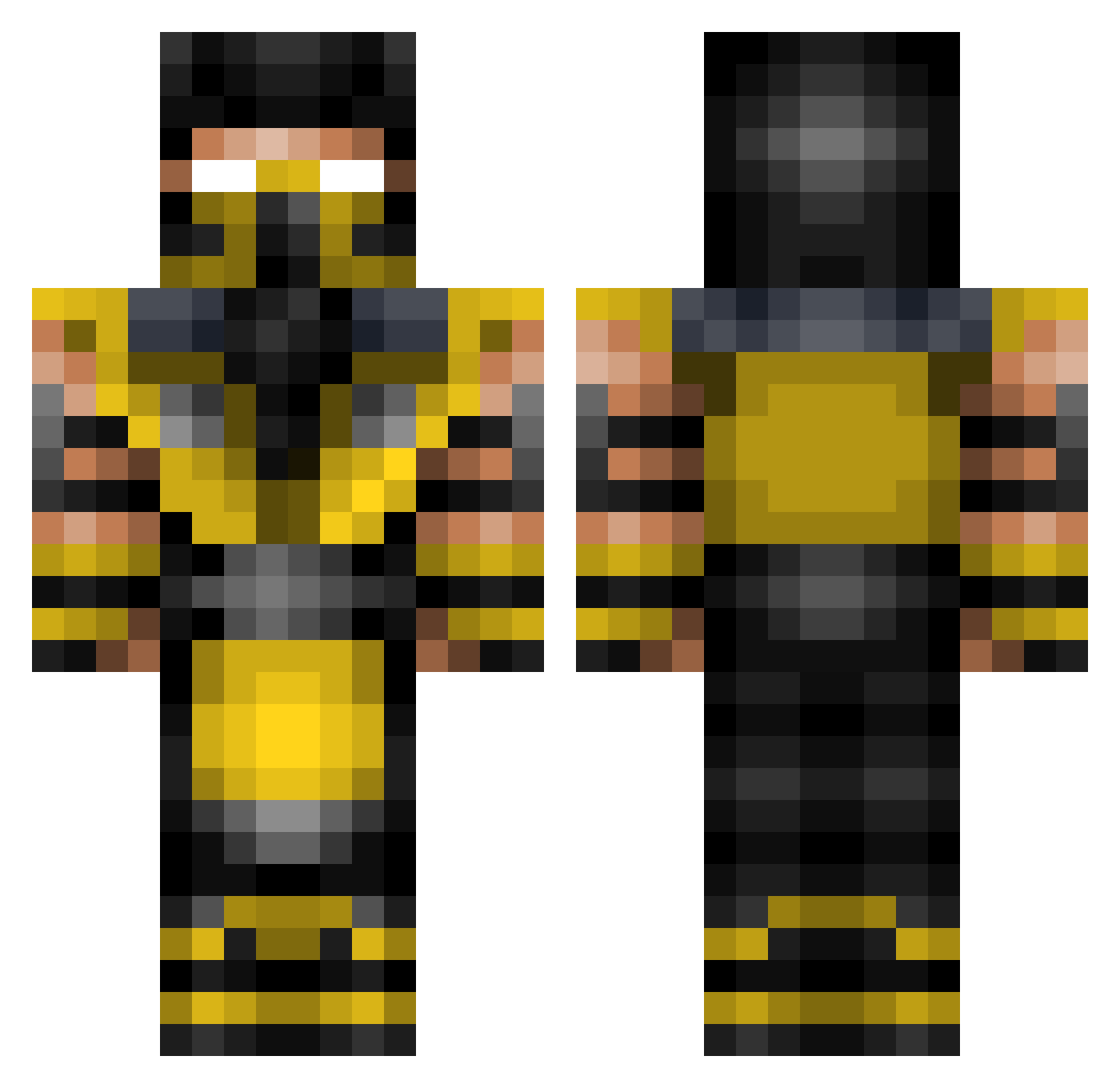 notenoughgolf Minecraft skin, front and back view