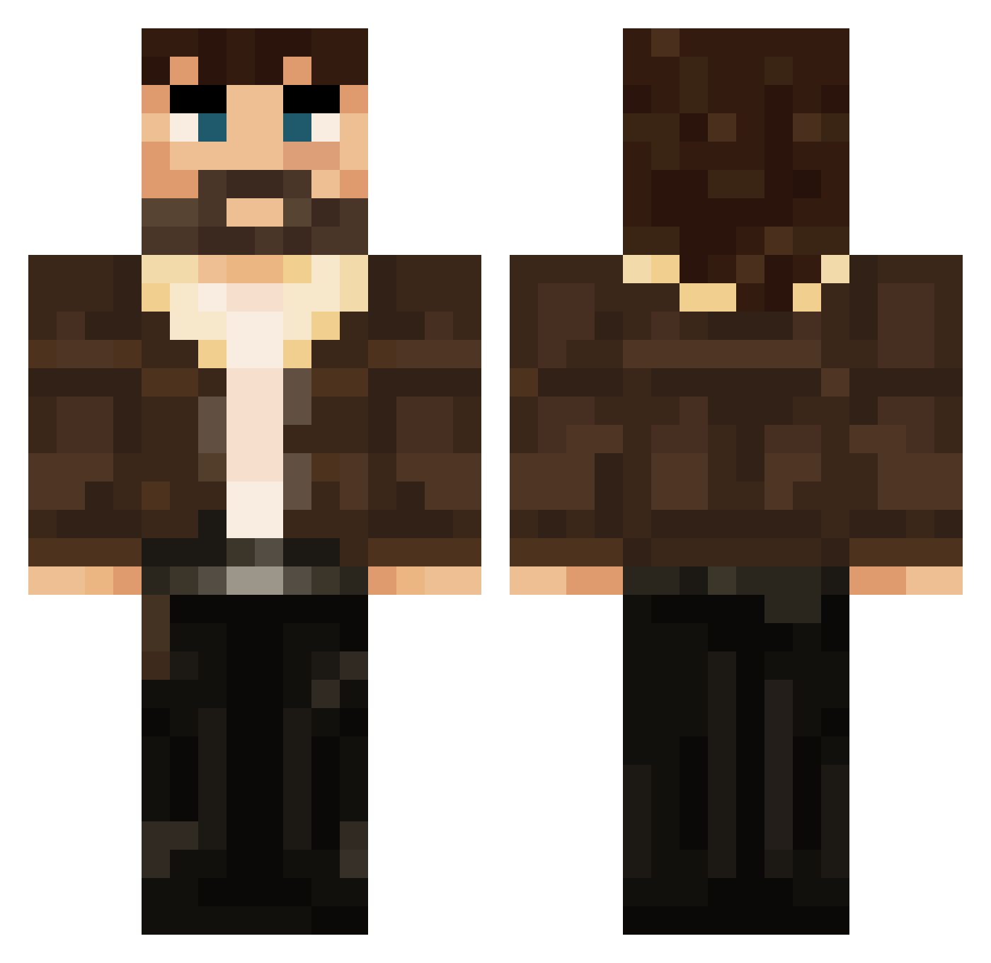 AverageGarbage25 Minecraft skin, front and back view