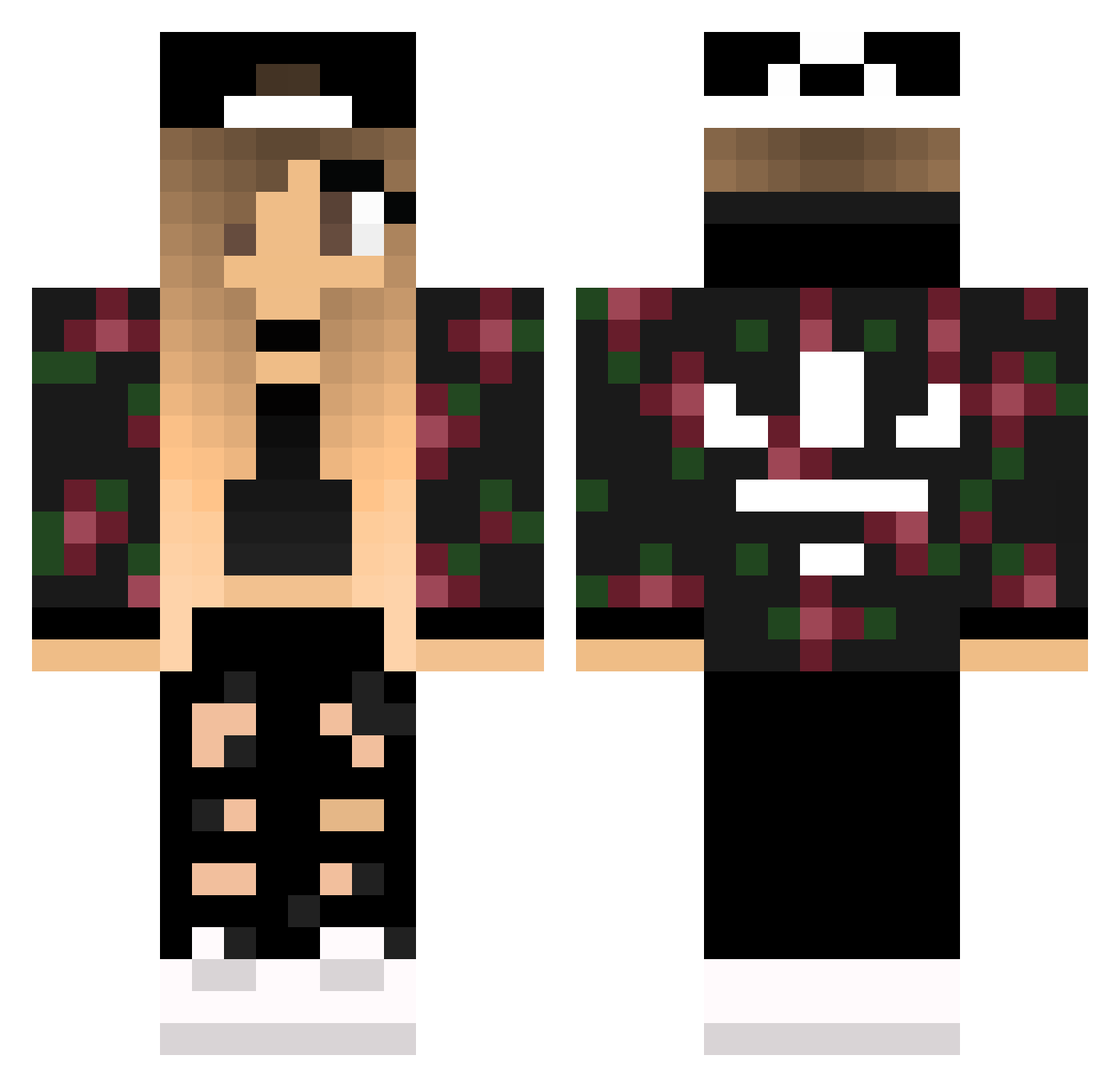 ShilATuana Minecraft skin, front and back view