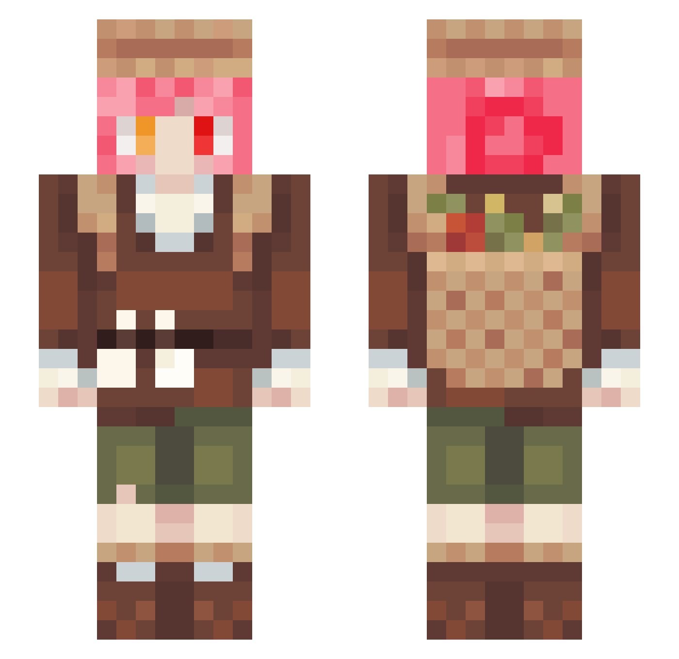 WeebPeople Minecraft skin, front and back view