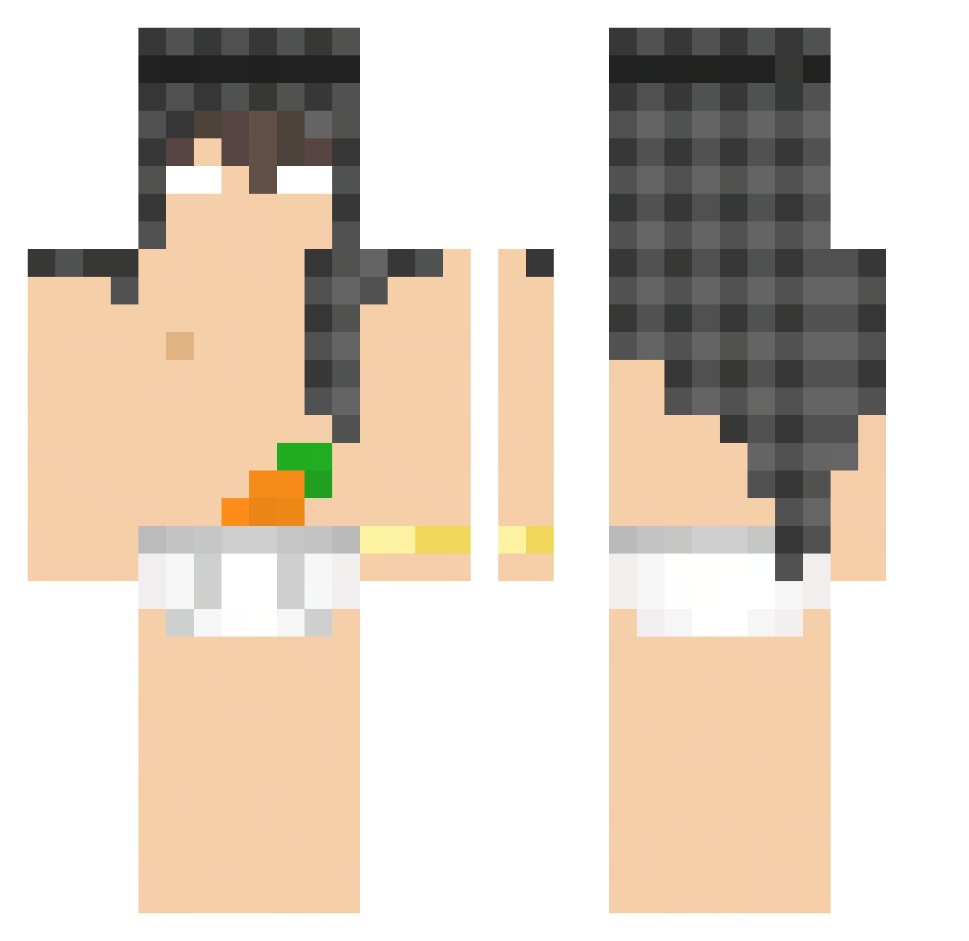 704_Zoeee Minecraft skin, front and back view