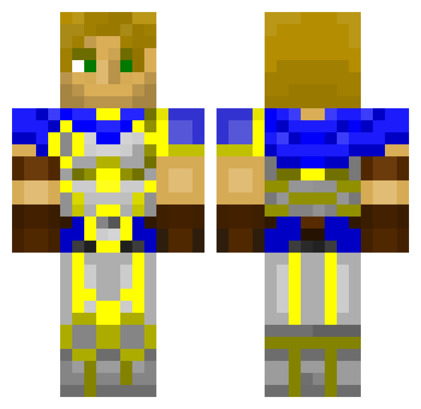 Scout_Trev Minecraft skin, front and back view