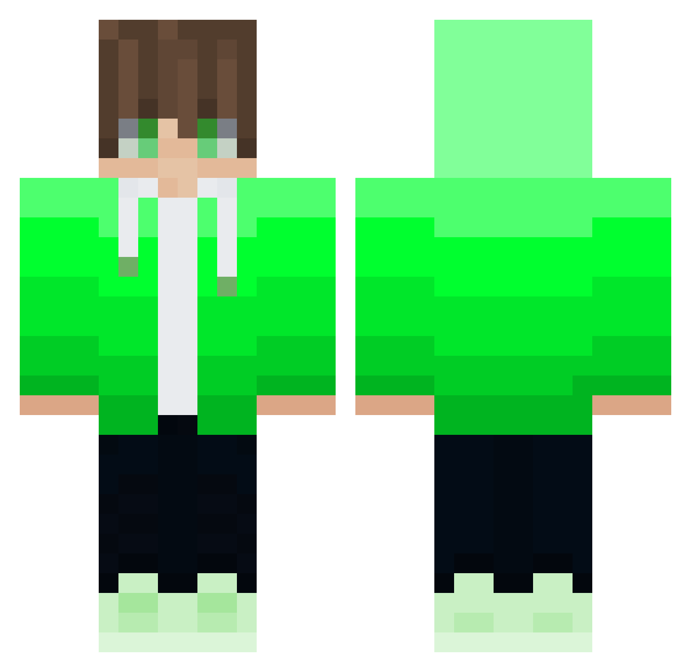 Siliahh Minecraft skin, front and back view