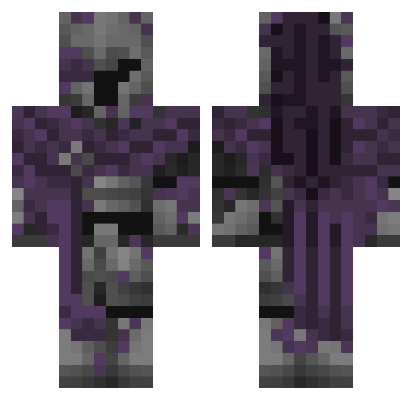 RathgarV Minecraft skin, front and back view