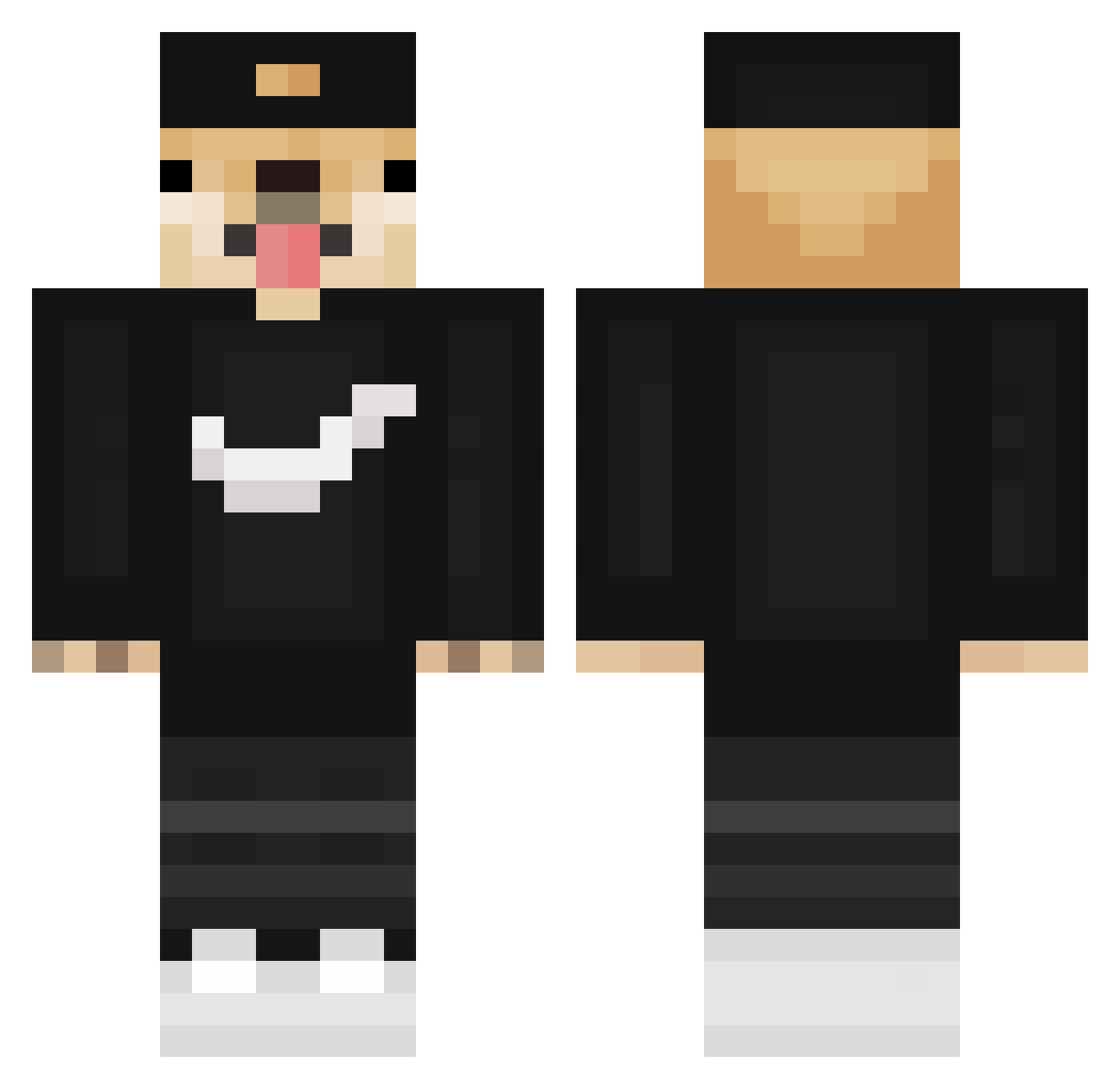 zCuzImBedwars Minecraft skin, front and back view